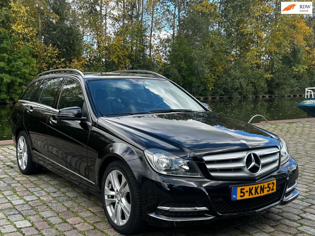 Mercedes-Benz C-klasse Estate - 180 Business Class Avantgarde Automaat stoelverwarming zeer netjes parkeer sensor navigati - AutoWereld.nl