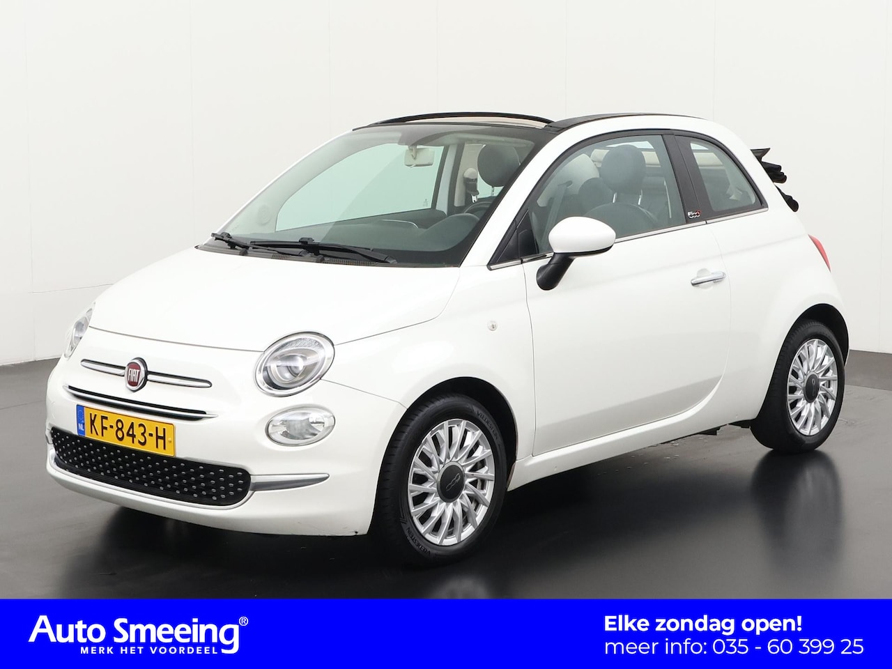 Fiat 500 C - 0.9 TwinAir Turbo Lounge | Navigatie | Leder | Lichtmetalen Velgen | Zondag Open! - AutoWereld.nl