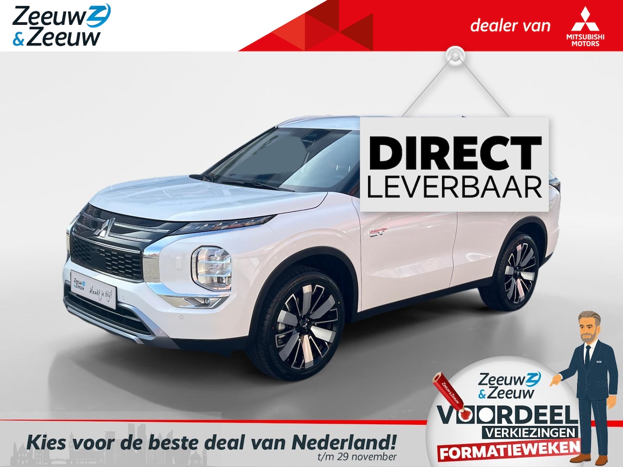 Mitsubishi Outlander - 2.4 PHEV First Edition | NIEUW MODEL | 6000 EURO KORTING| € 500 EURO ACCESSOIRE CHEQUE | - AutoWereld.nl