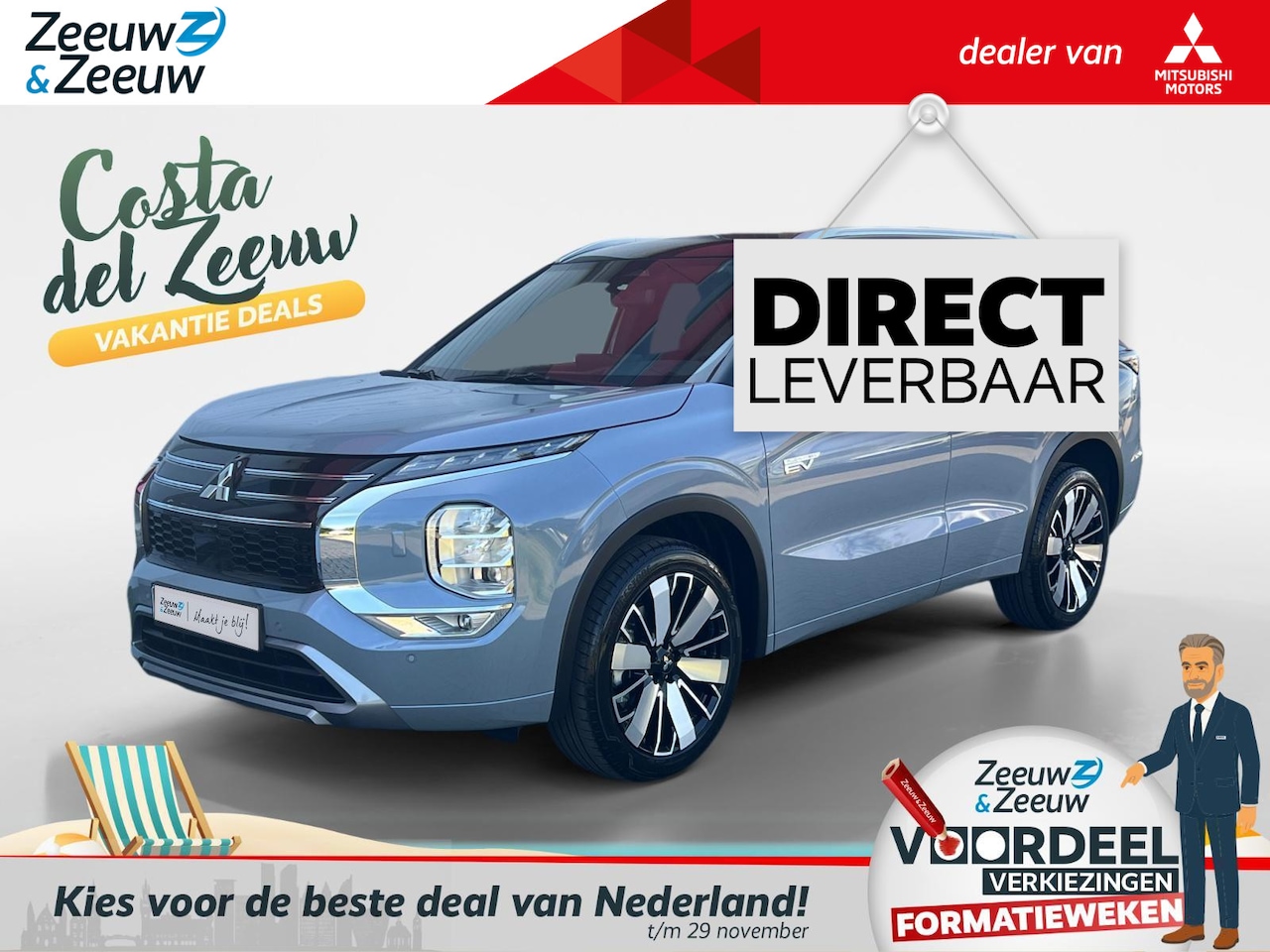 Mitsubishi Outlander - 2.4 PHEV Instyle+ | NIEUW MODEL | 6000 EURO KORTING| € 500 EURO ACCESSOIRE CHEQUE  | NU DI - AutoWereld.nl