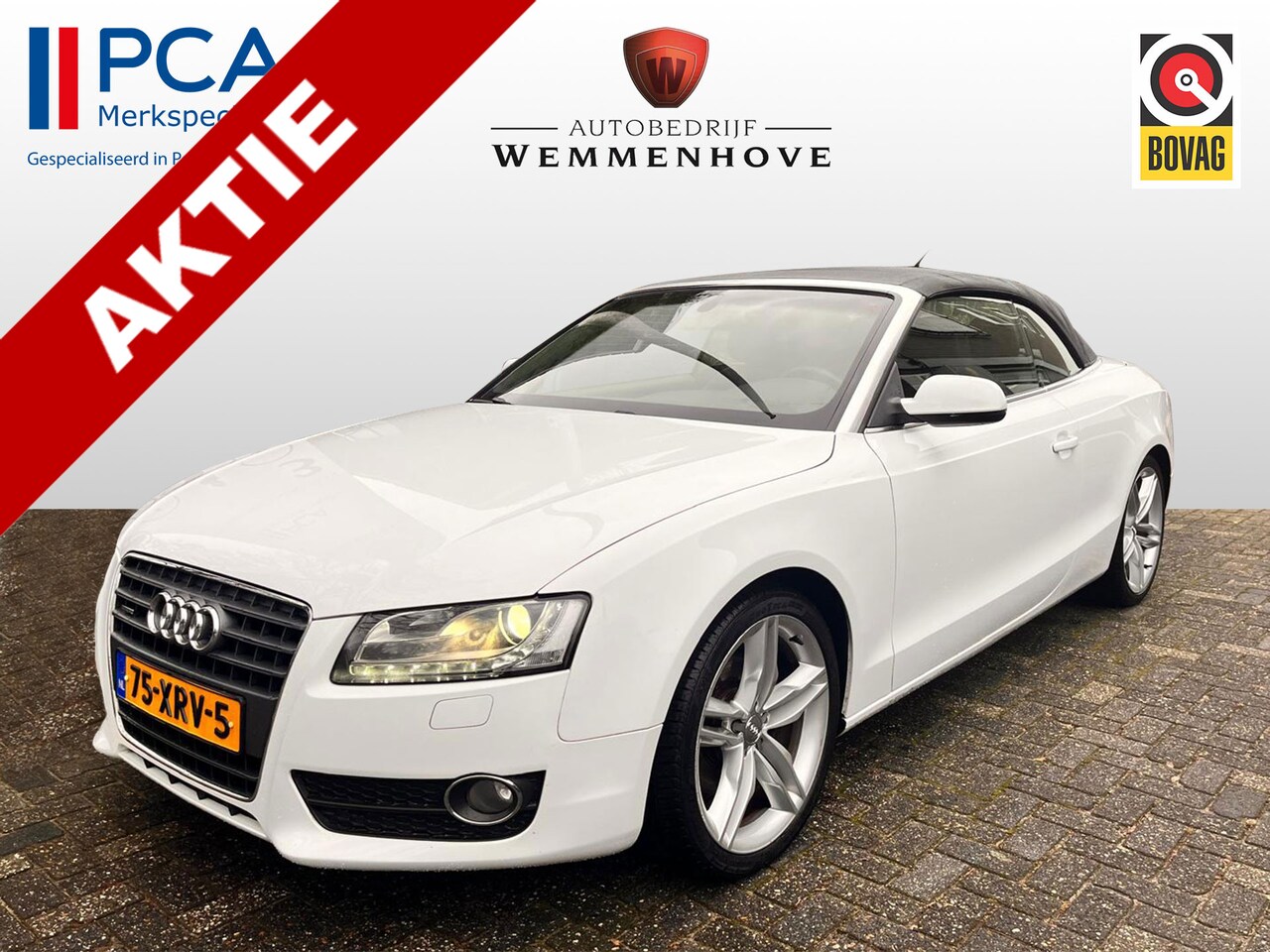 Audi A5 Cabriolet - 2.0 TFSI quattro S-edition Led verlichting/Automaat/Leer/S-Edition - AutoWereld.nl