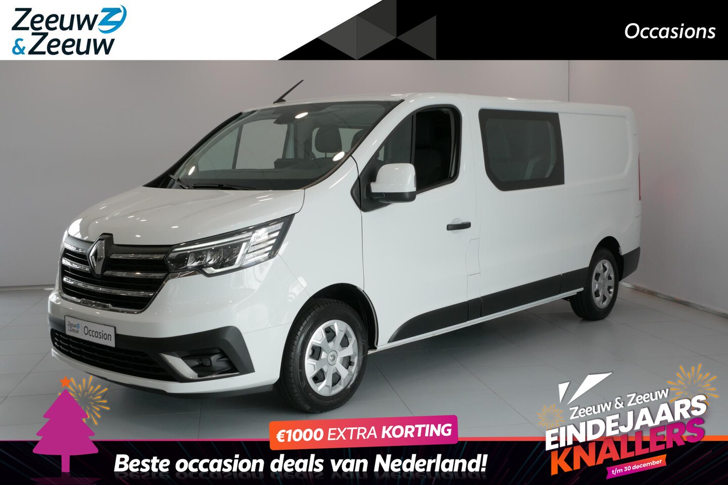Renault Trafic - 2.0 dCi 110 T29 L2H1 DC Work Edition *Navi*Airco*Parkeersensoren*Passagiersbank*Trekhaak*V - AutoWereld.nl