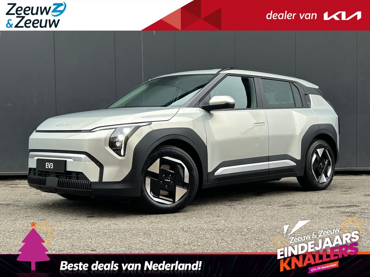 Kia EV3 - Air Single Motor 150KW LR IVORY SILVER GLOSSY | 3000,- INRUILKORTING | PARKEERSENSOREN VOO - AutoWereld.nl