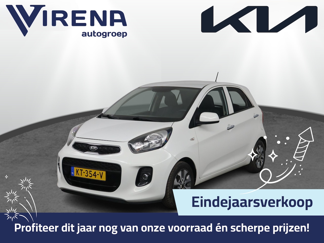 Kia Picanto - 1.0 CVVT ComfortPlusLine Navigator - Navigatie - Climate Control - Cruise control - Lichtm - AutoWereld.nl