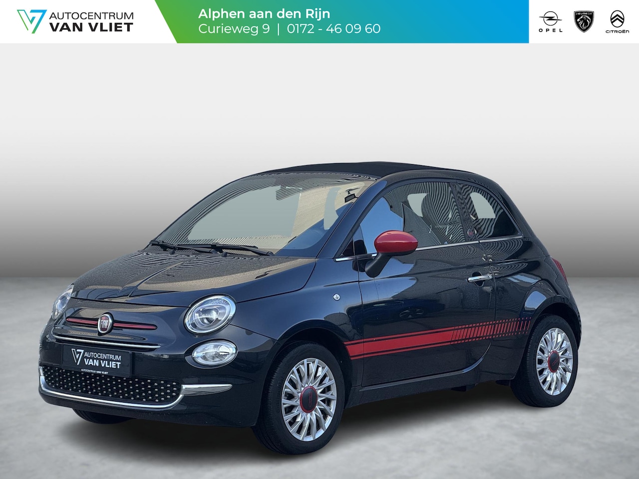 Fiat 500 C - 1.0 Hybrid RED Cabrio | 18.646km! | Leuke uitvoering | | Camera - AutoWereld.nl