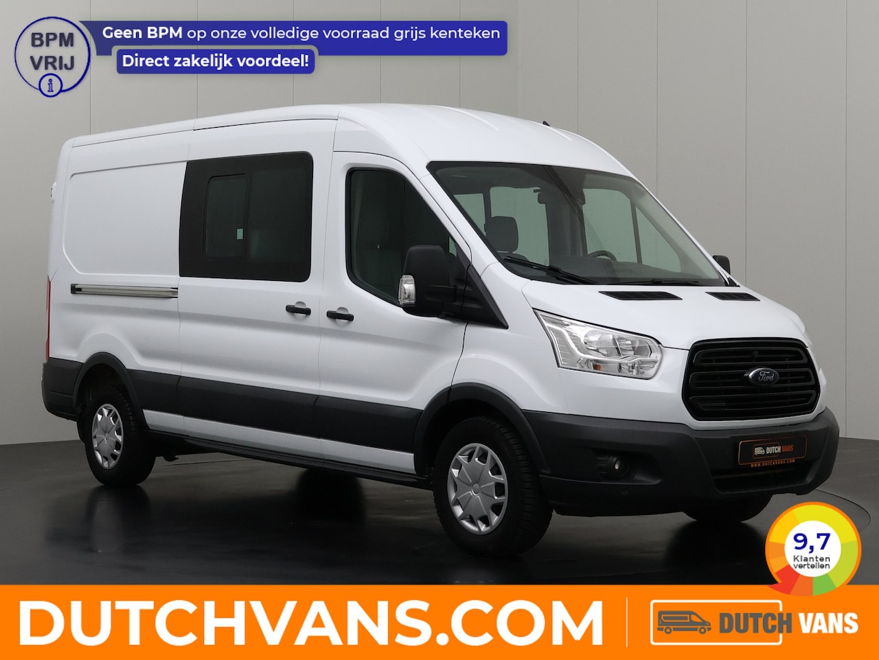 Ford Transit - 2.0TDCi 130PK L3H2 Dubbele Cabine | 7-Persoons | Navigatie | Camera | Airco | Cruise | 280 - AutoWereld.nl
