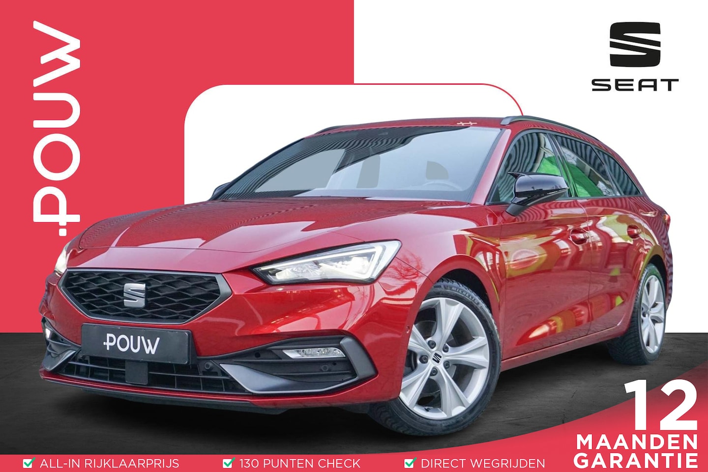 SEAT Leon Sportstourer - 1.0 eTSI 110pk DSG FR Business Intense | Full Link | Stoel + Stuurverwarming | Digitaal Co - AutoWereld.nl