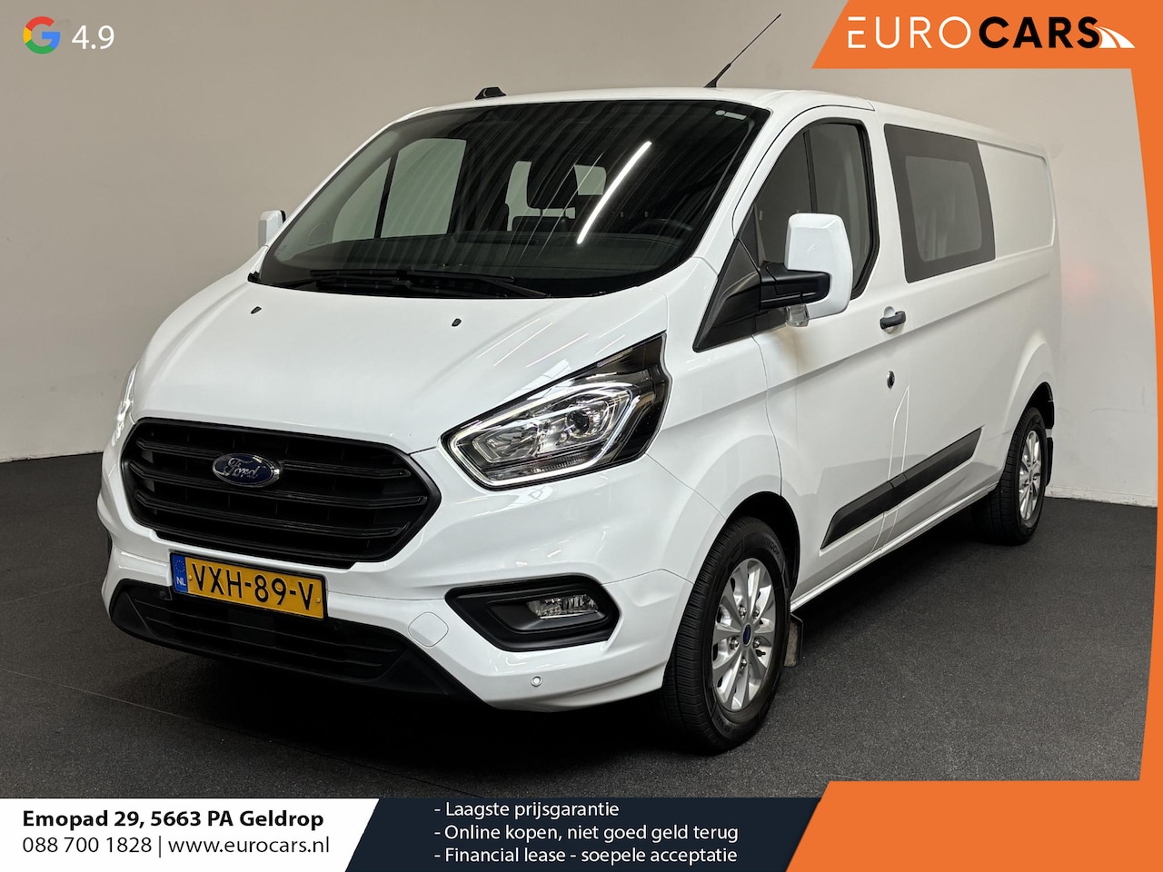 Ford Transit Custom - 300 2.0 TDCI L2H1 Trend Dubbele Cabine Automaat Airco Bluetooth Cruise Control Navi Trekha - AutoWereld.nl