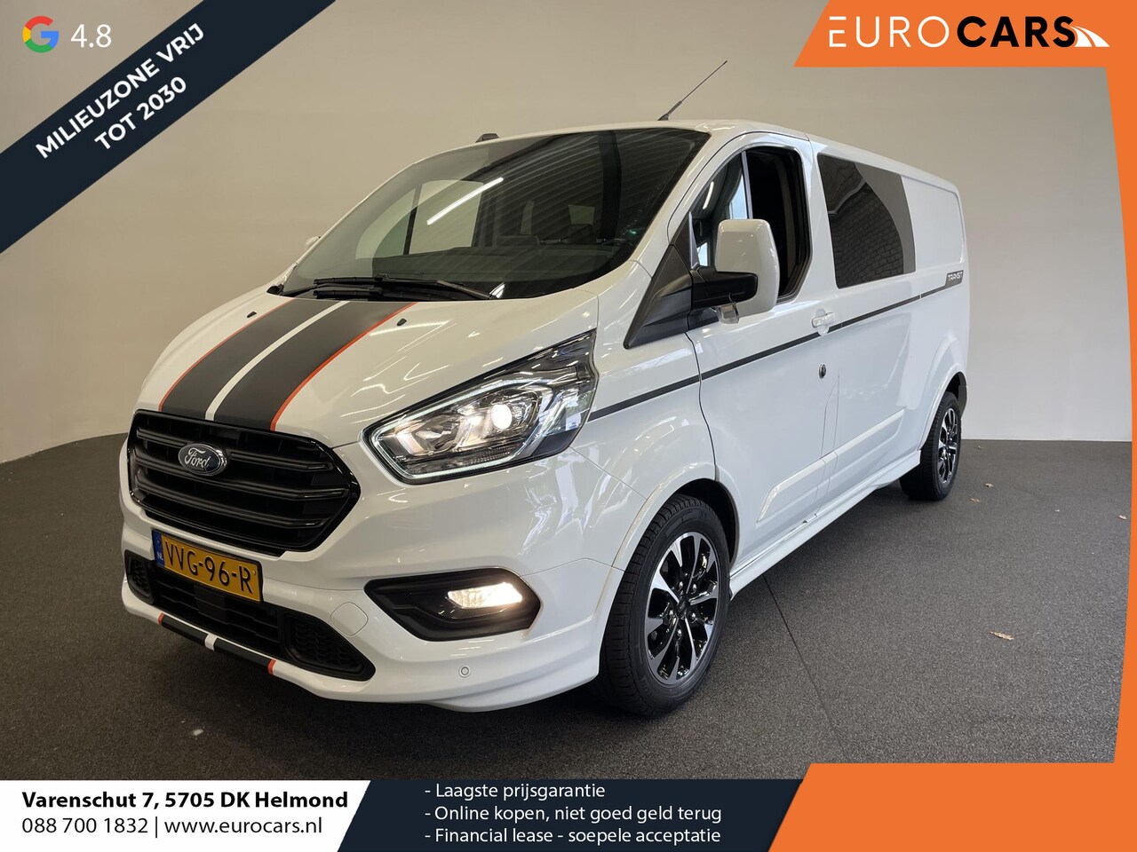 Ford Transit Custom - 320 2.0 TDCI L2H1 170PK Sport Automaat Dubbele Cabine Airco Cruise Control Bluetooth Navi - AutoWereld.nl