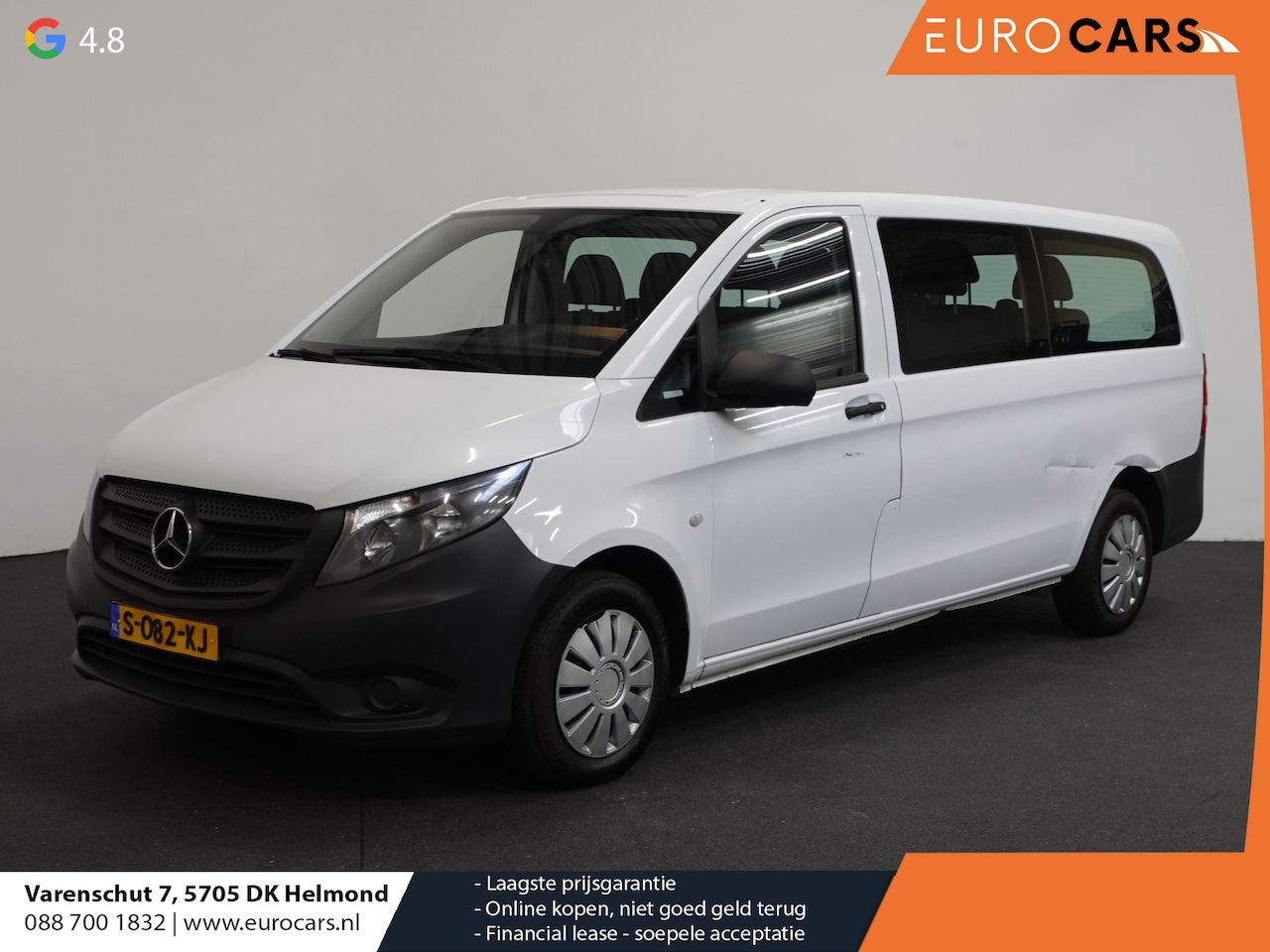 Mercedes-Benz Vito Tourer - 111 Base Extra Lang HANDEL/EXPORT incl. BTW 9-Persoons Airco - AutoWereld.nl