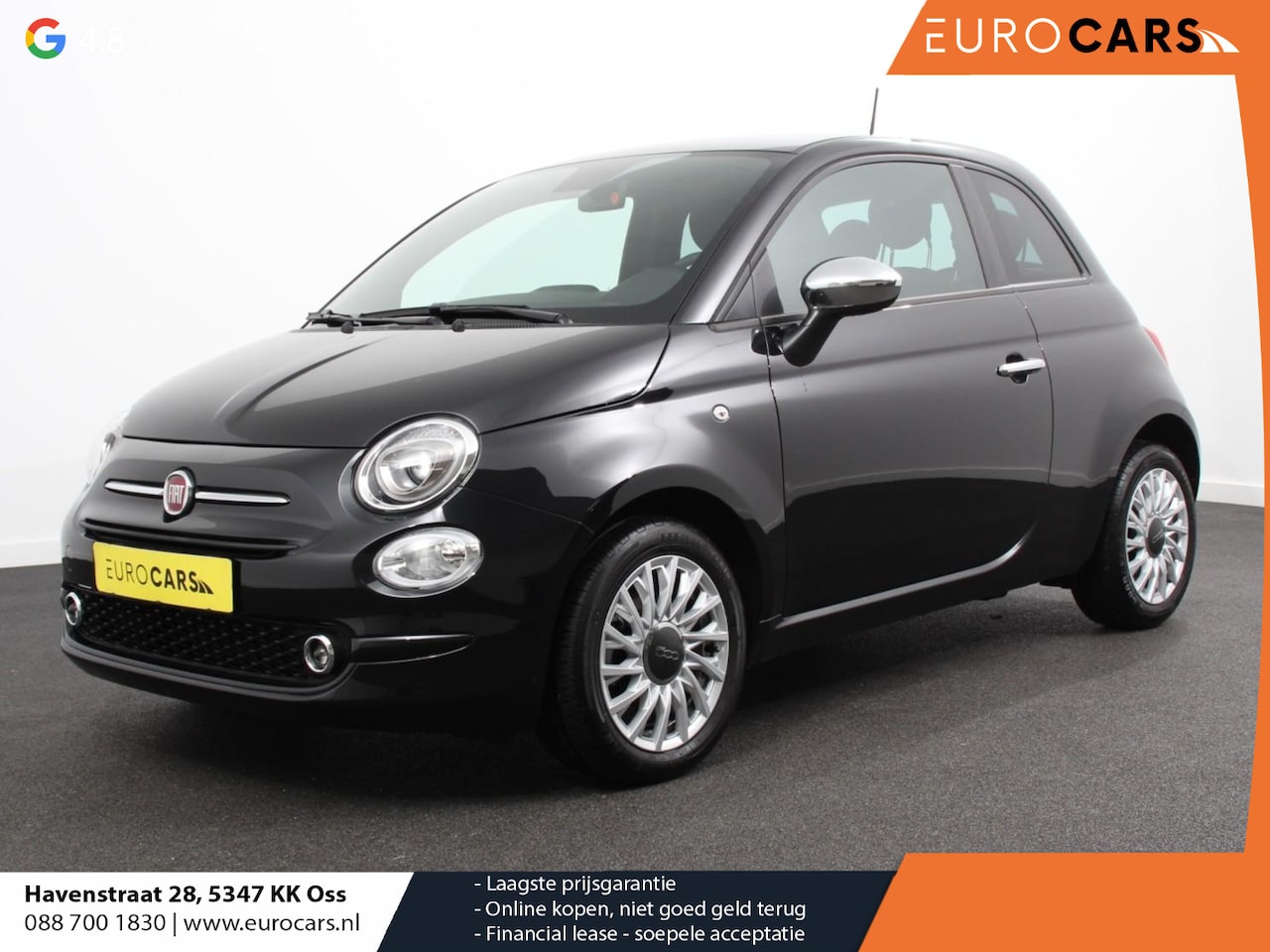 Fiat 500 - 1.0 Hybrid Lounge+ Airco | Cruise control | Parkeersensor achter | Radio | Navigatie | App - AutoWereld.nl