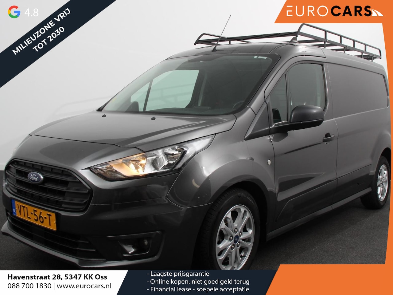 Ford Transit Connect - 100pk Automaat L2 Trend | Navigatie | Camera | Imperiaal met ladder rol | Cruise control | - AutoWereld.nl