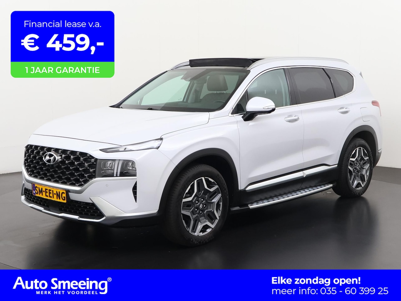 Hyundai Santa Fe - 1.6 T-GDI HEV Premium Sky 7p. | Panoramadak | 360 Camera | Head Up | Zondag Open! - AutoWereld.nl