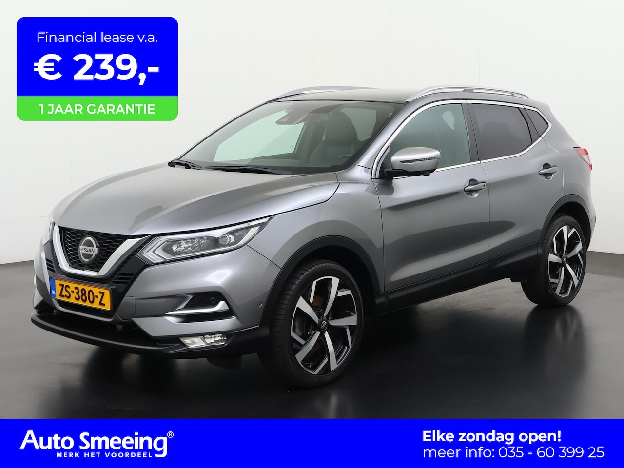 Nissan Qashqai - 1.2 Tekna + | Panoramadak | Camera | Mem Stoel | Leder | 360° Camera | Zondag Open! - AutoWereld.nl