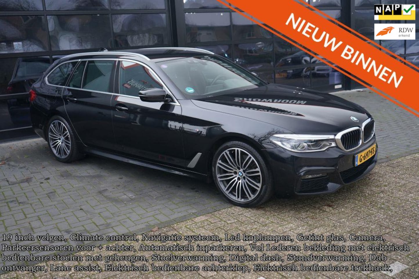 BMW 5-serie Touring - 520i High Executive Edition 520i High Executive Edition, Leder, Digidash, Navi, Camera, Standkachel - AutoWereld.nl