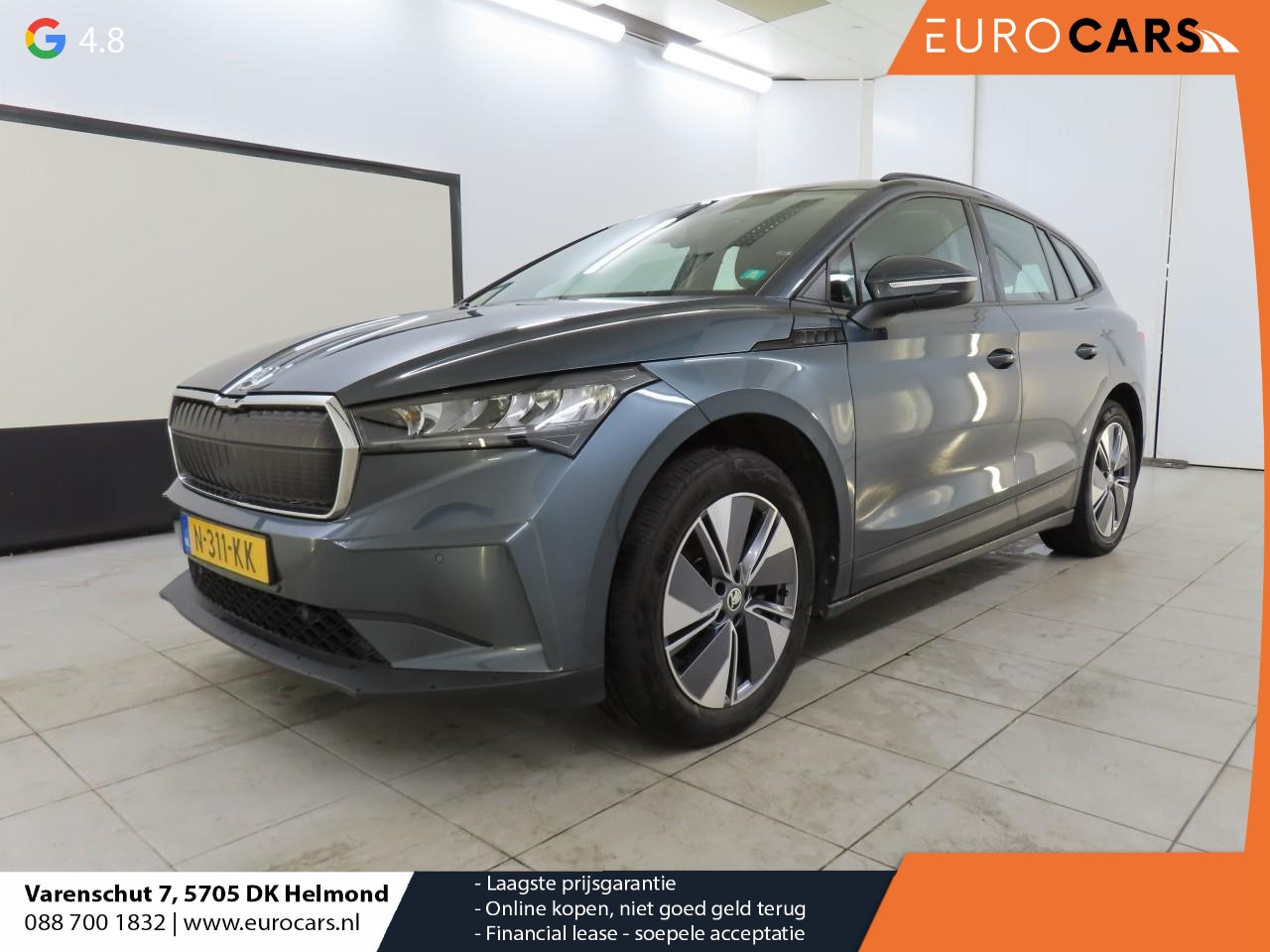 Skoda Enyaq iV - 60 SOH 92% Airco ECC Navi Carplay PDC VA + Camera LMV 19" Full LED - AutoWereld.nl