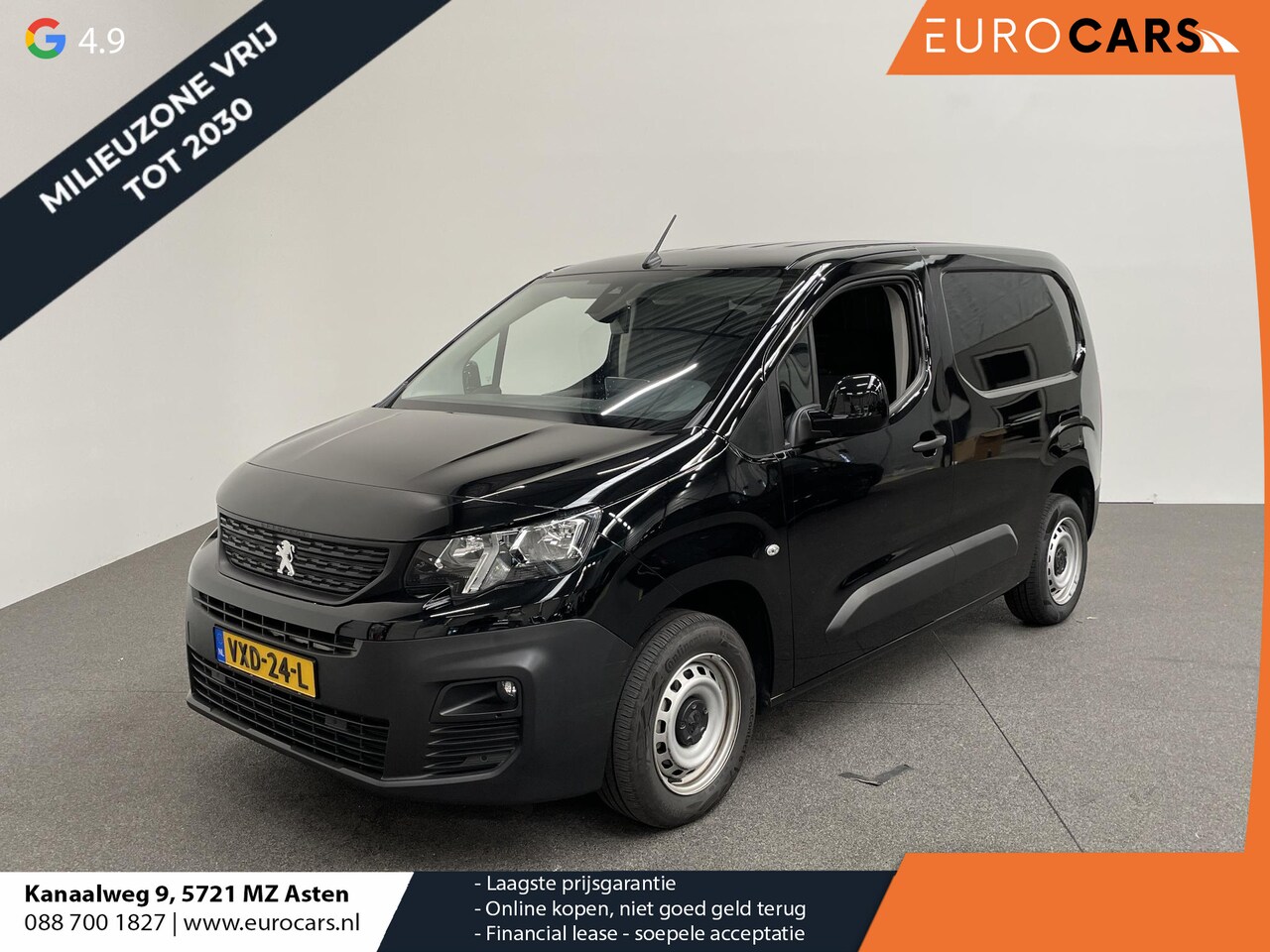 Peugeot Partner - 1.5 BlueHDi 100 S&S L1 Navi Airco Cruise Control PDC achter Camera 2-zits - AutoWereld.nl