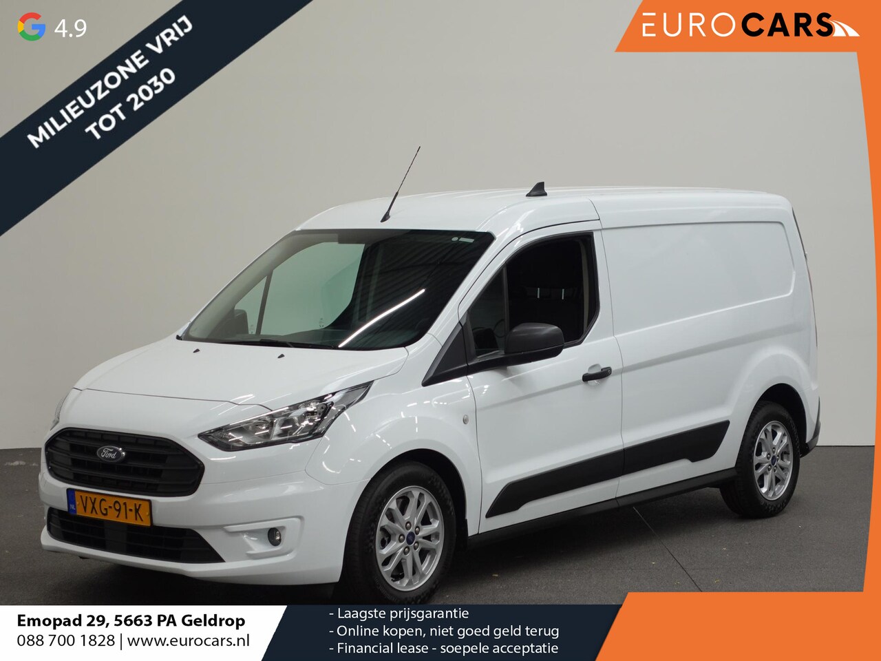 Ford Transit Connect - 1.5 EcoBlue Aut. L2 Trend |Navi|Airco|PDC A|Cruise Control|3Zits|Camera|DAB+ - AutoWereld.nl