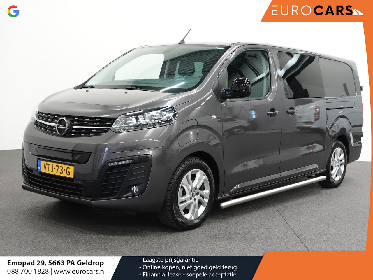 Opel Vivaro-e - L3H1 Dubbele Cabine Edition 75 kWh Automaat Airco Navigatie Cruise Control WLTP 317 km act - AutoWereld.nl