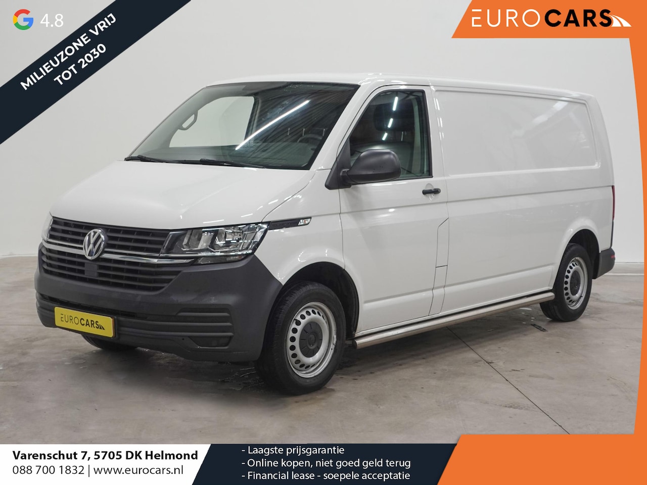 Volkswagen Transporter - 110pk L2H1 T6.1 Airco Leder Radio Bluetooth Achterklep Euro6 - AutoWereld.nl