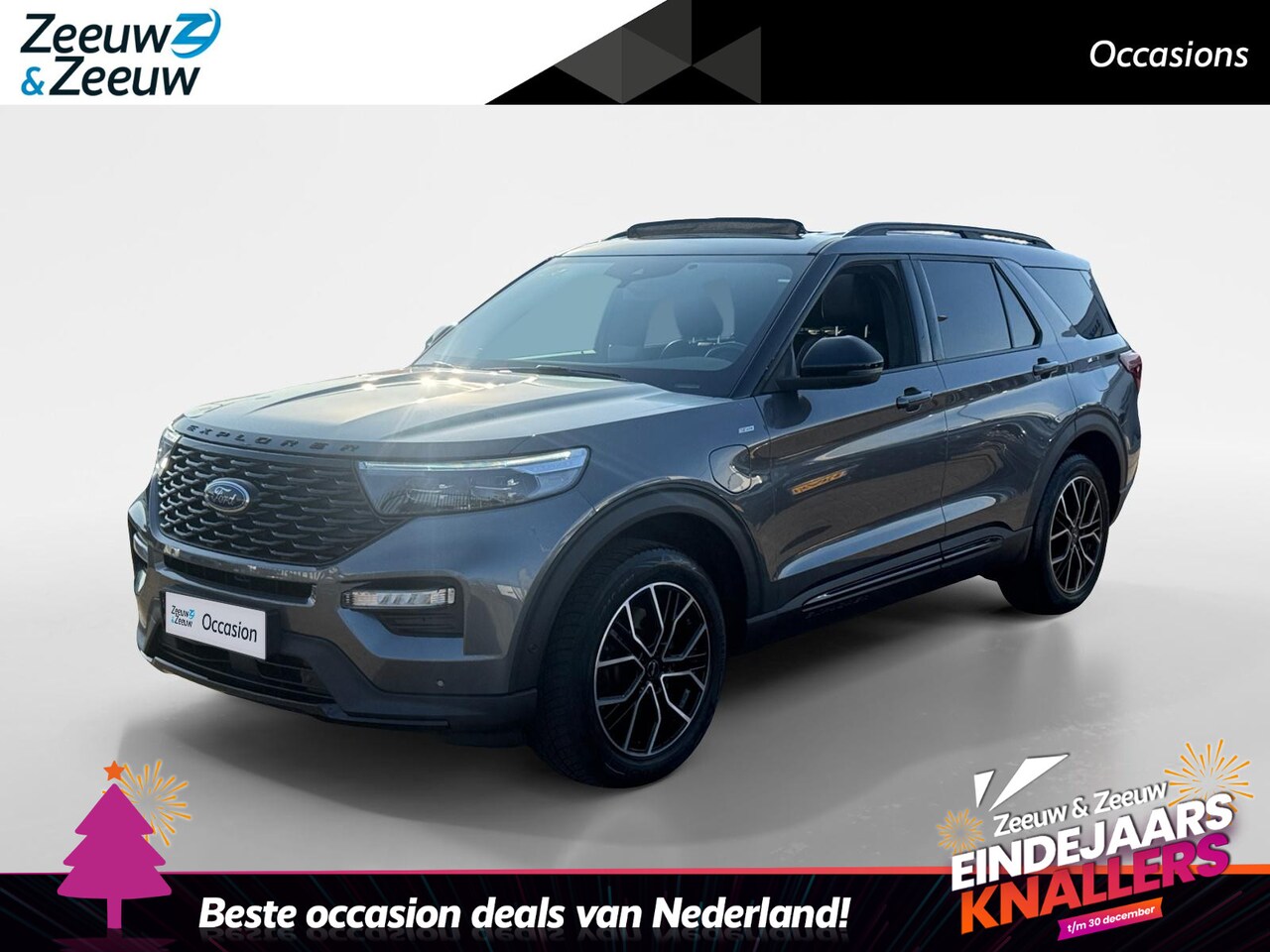 Ford Explorer - 3.0 V6 EcoBoost PHEV ST-Line | Winter + zomerset! | Dealer onderhouden | Panoramadak | Tre - AutoWereld.nl