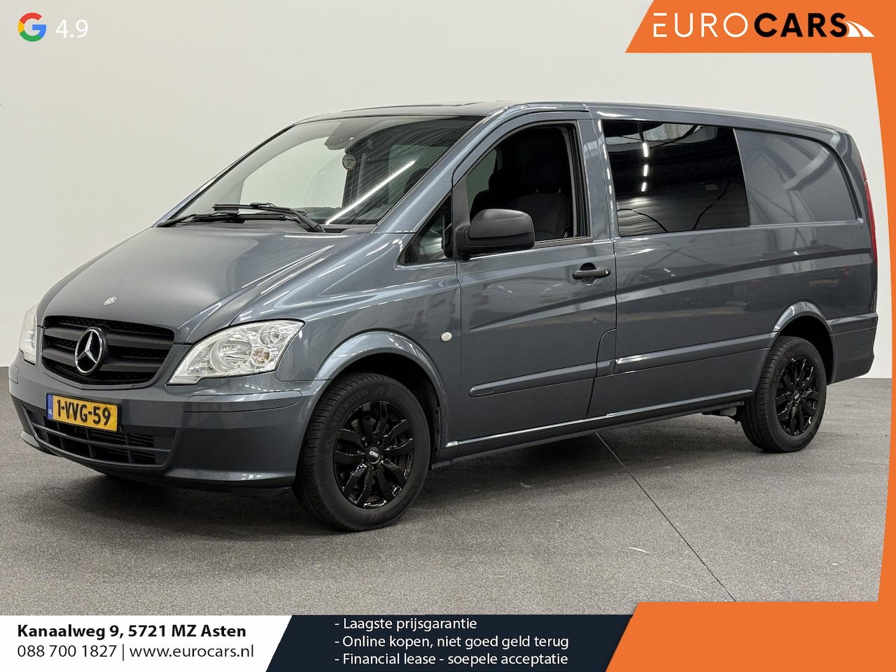 Mercedes-Benz Vito - 113 CDI 320 Functional Lang Dubbele Cabine Luxe Airco Navi Cruise Control LM velgen Achter - AutoWereld.nl