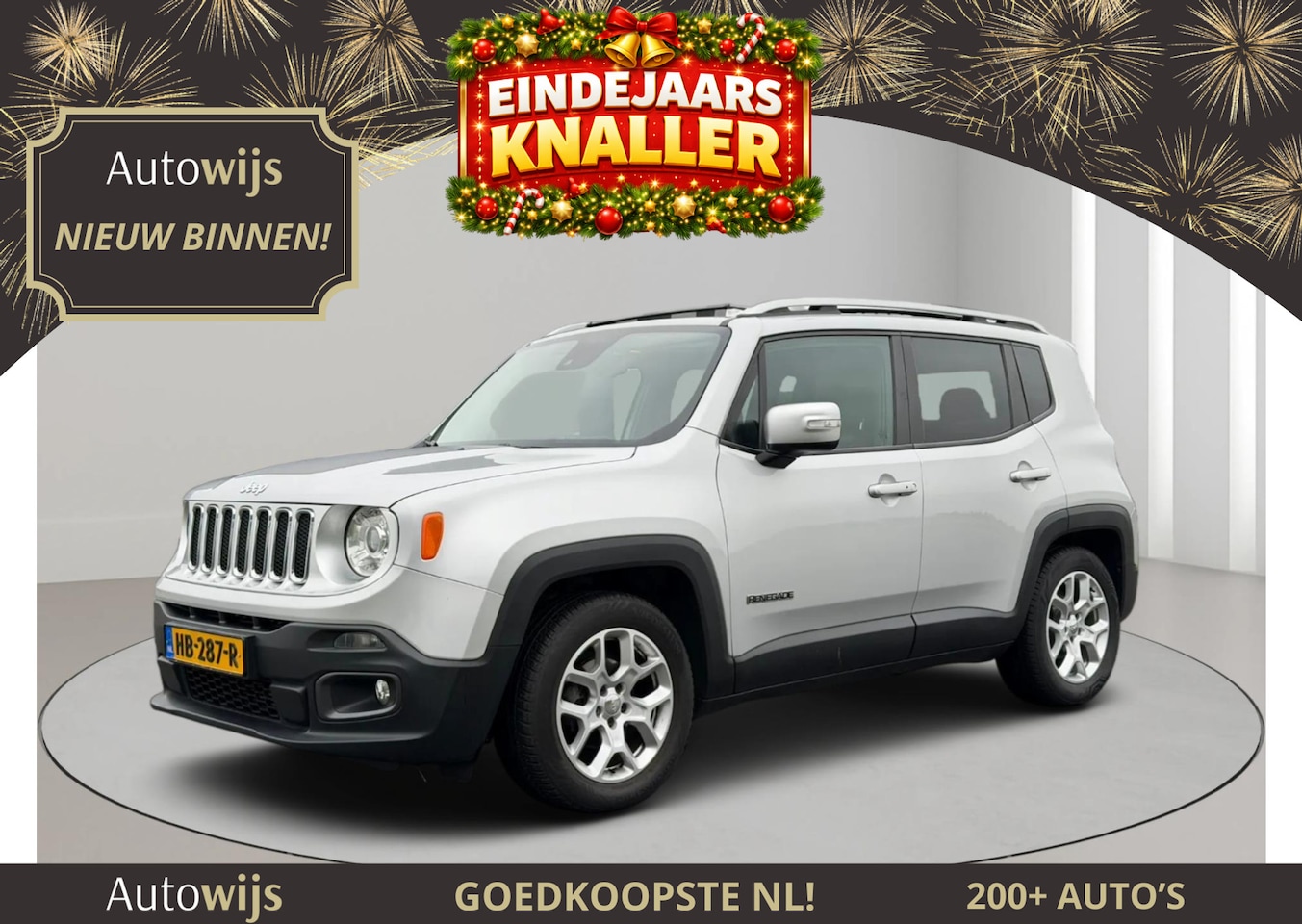 Jeep Renegade - 1.4 MultiAir Limited|PANO|LEDER|CAMERA|Stoelverwarming|NL AUTO - AutoWereld.nl