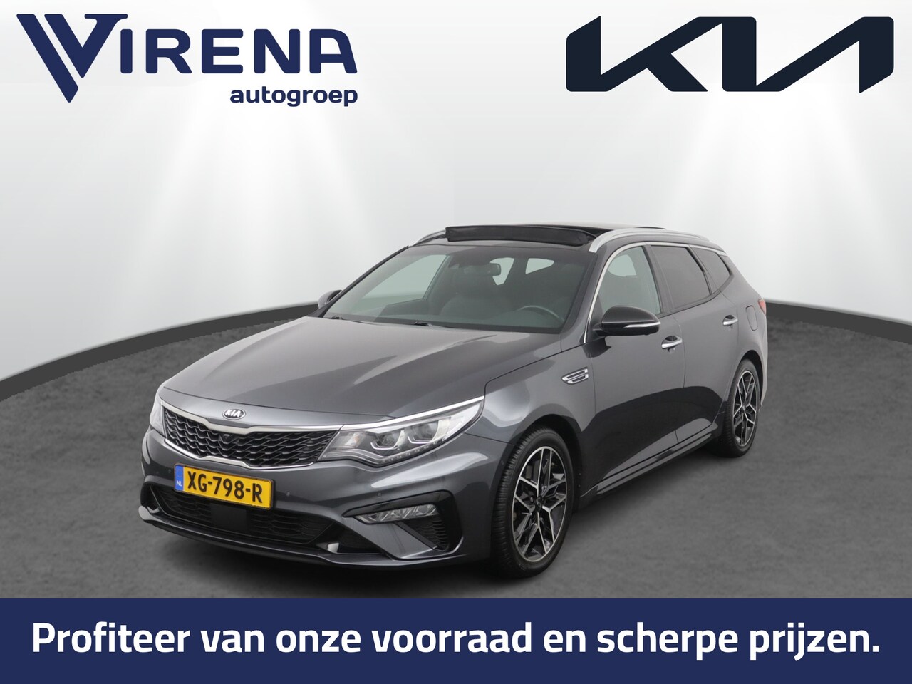 Kia Optima Sportswagon - 1.6 T-GDI GT-Line Automaat - Leder - Schuif-/kanteldak - 177 PK! - Full Option - Stoelverw - AutoWereld.nl