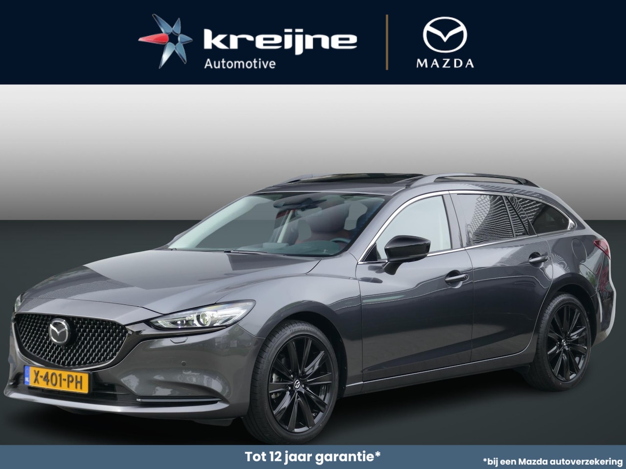 Mazda 6 Sportbreak - 2.5 SkyActiv-G 194 Homura | AUTOMAAT | Rood Lederen Bekleding | Sunroof | Afneembare trekh - AutoWereld.nl