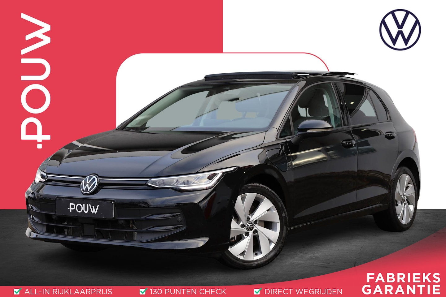 Volkswagen Golf - 1.5 eHybrid 204pk Life Edition | SoH 100% | Panoramadak | Trekhaak Elektrisch Uitklapbaar - AutoWereld.nl