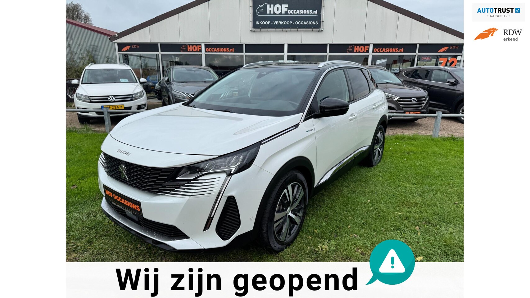Peugeot 3008 - 1.6 HYbrid 225 Blue Lease Allure CAMERA / TREKHAAK / VOORVERWARMING - AutoWereld.nl