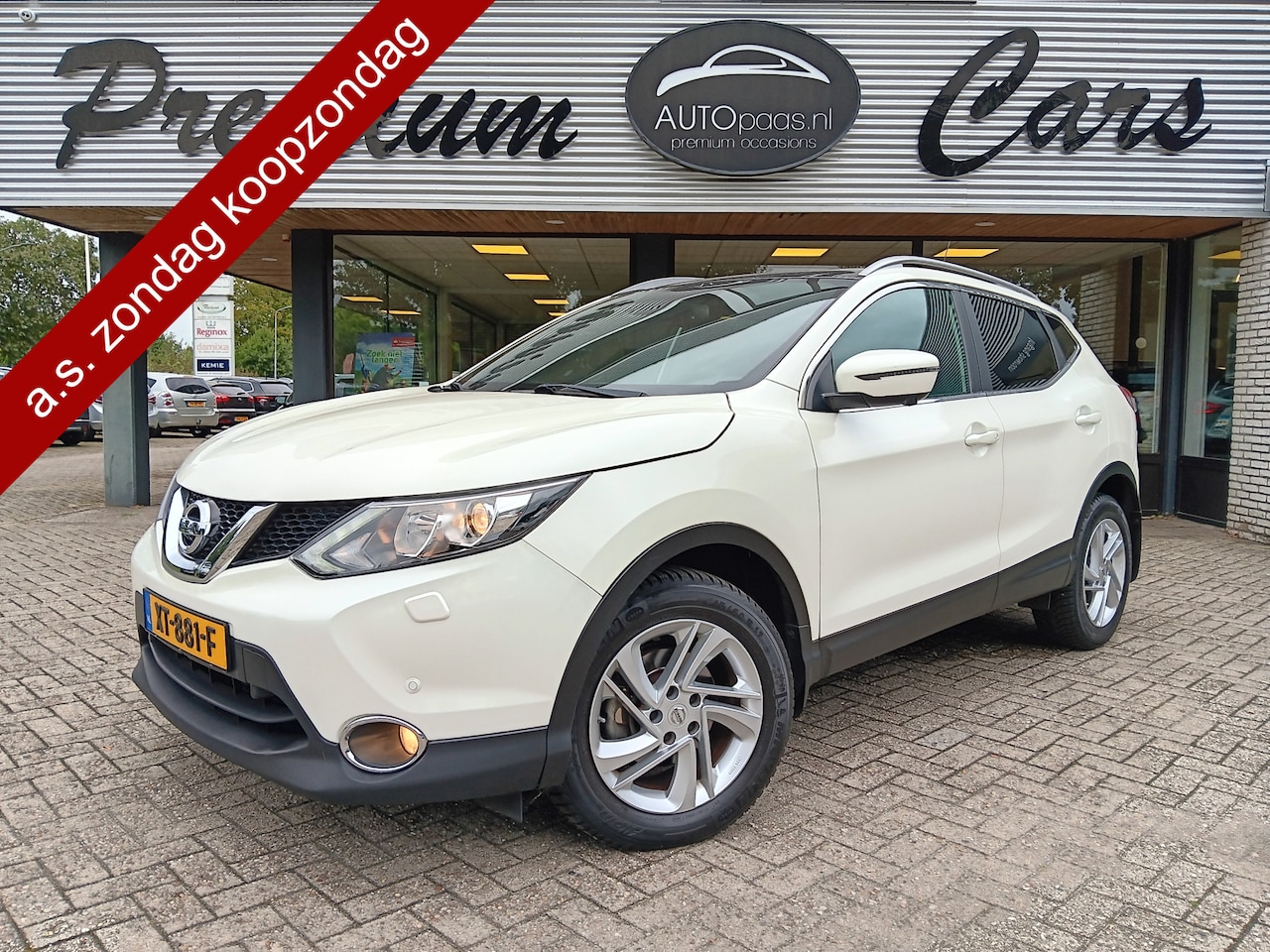 Nissan Qashqai - 1.2 116PK Automaat Tekna 17".Alle opties|Parelmoerwit|Nieuwstaat! - AutoWereld.nl