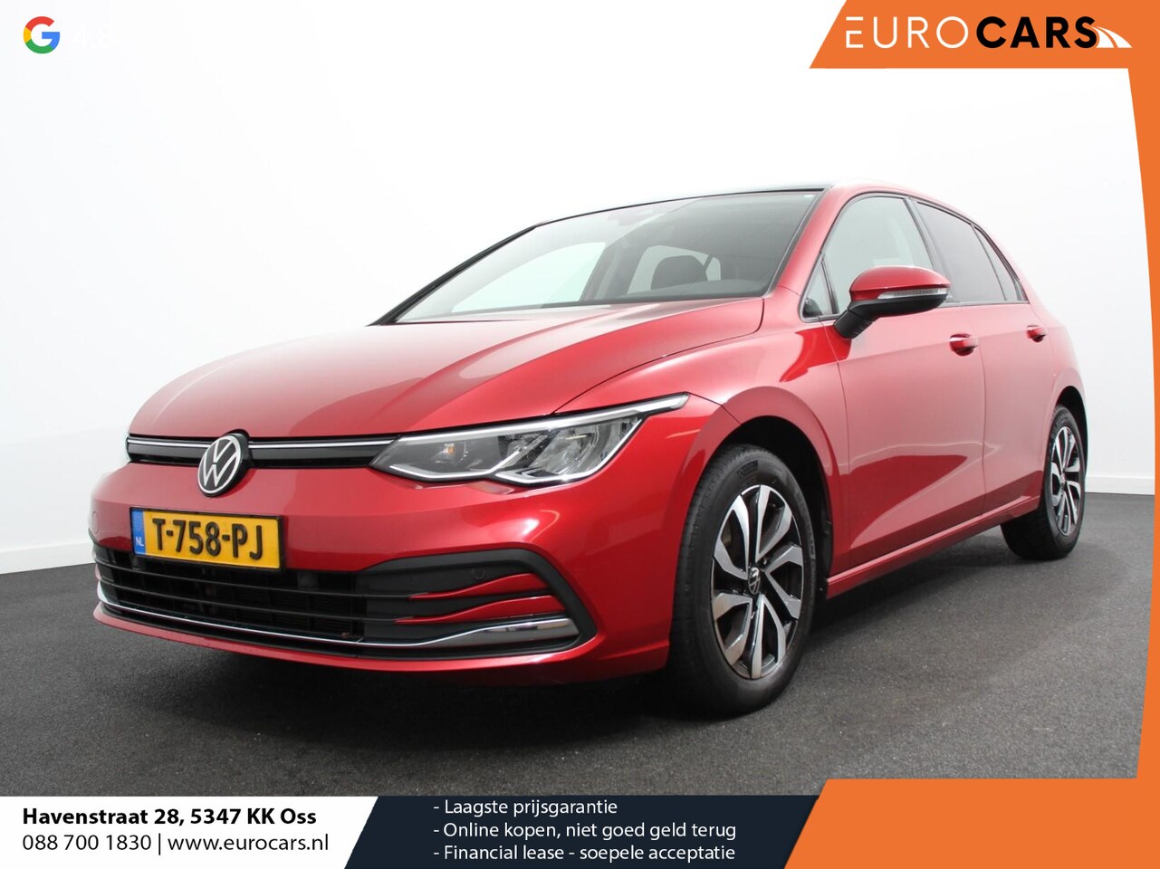 Volkswagen Golf - 1.0 eTSI 110pk DSG Active | Panorama dak | Navigatie | Climate Control | Adaptive Cruise C - AutoWereld.nl