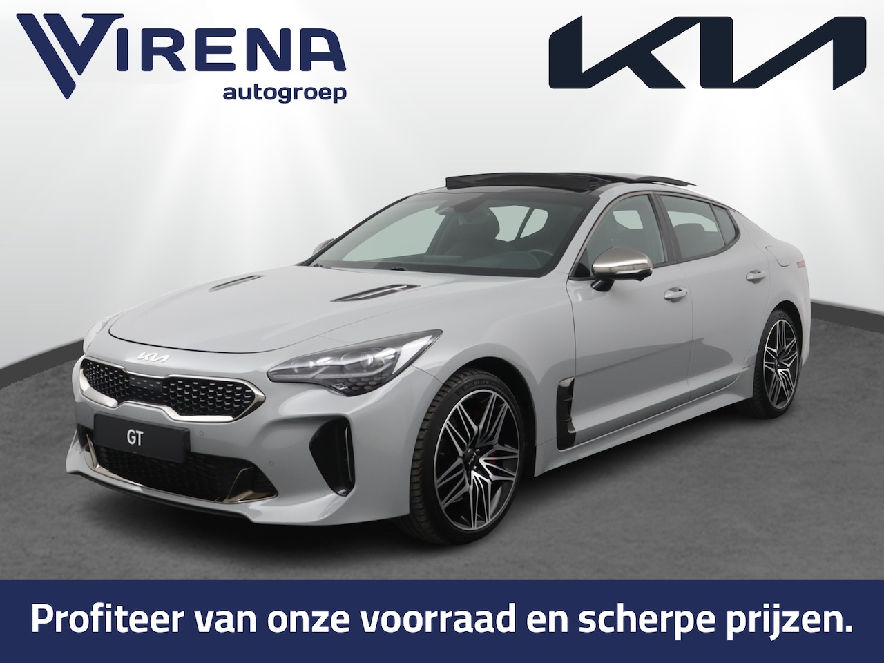 Kia Stinger - 3.3 Twin Turbo V6 AWD GT Automaat - 370PK - Schuif-/kanteldak - Stoelverwarming-/ventilati - AutoWereld.nl