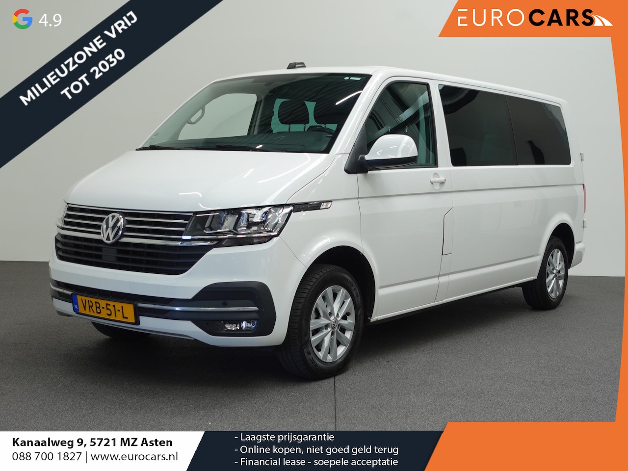 Volkswagen Transporter - 150pk Automaat L2 Dubbele cabine Bulli Apple Carplay Cruise control Camera Airco Euro6 - AutoWereld.nl