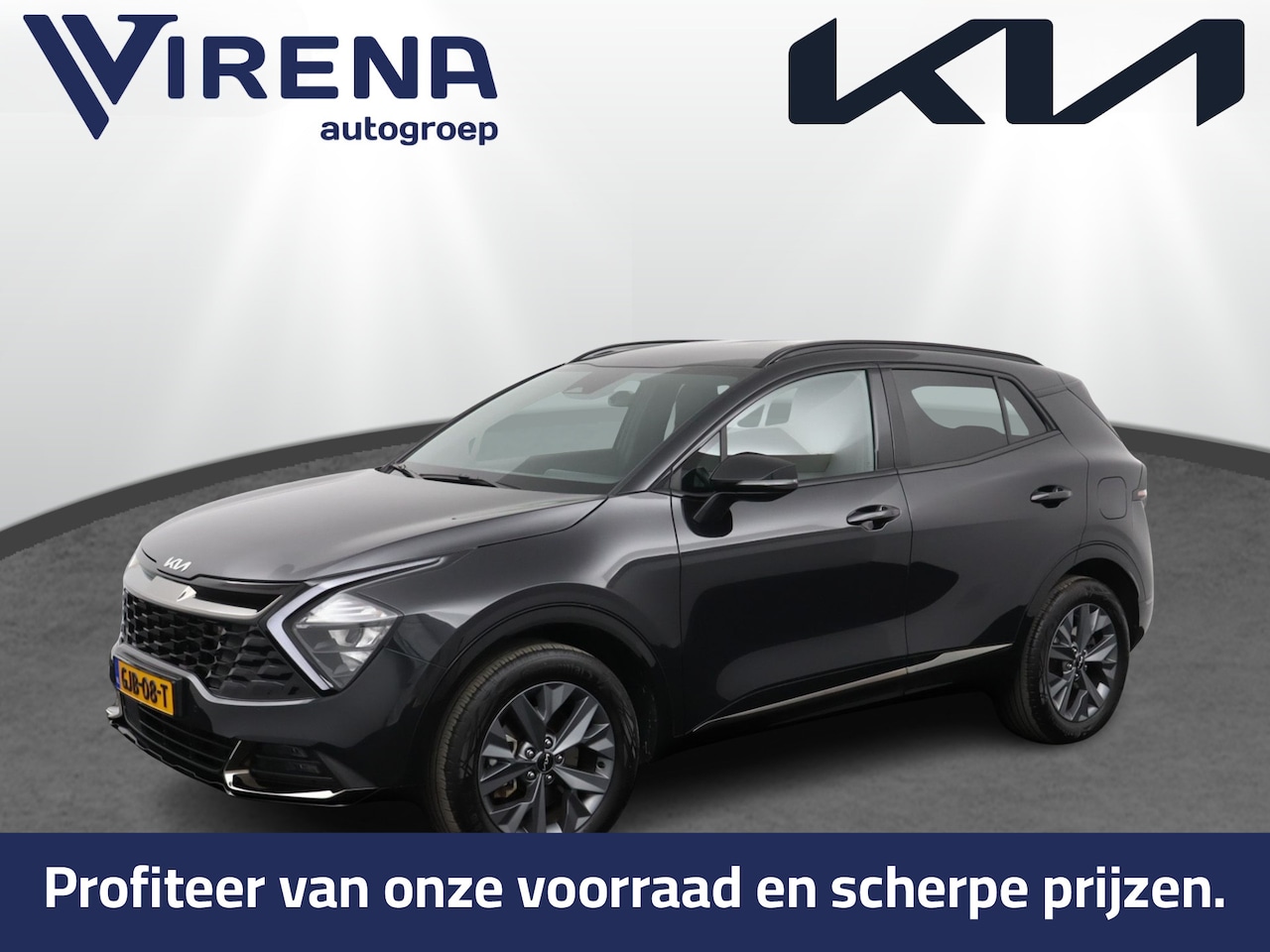 Kia Sportage - 1.6 T-GDi Hybrid Dark Edition - Navigatie - Stoel-/stuurverwarming - Cruise Control - Clim - AutoWereld.nl