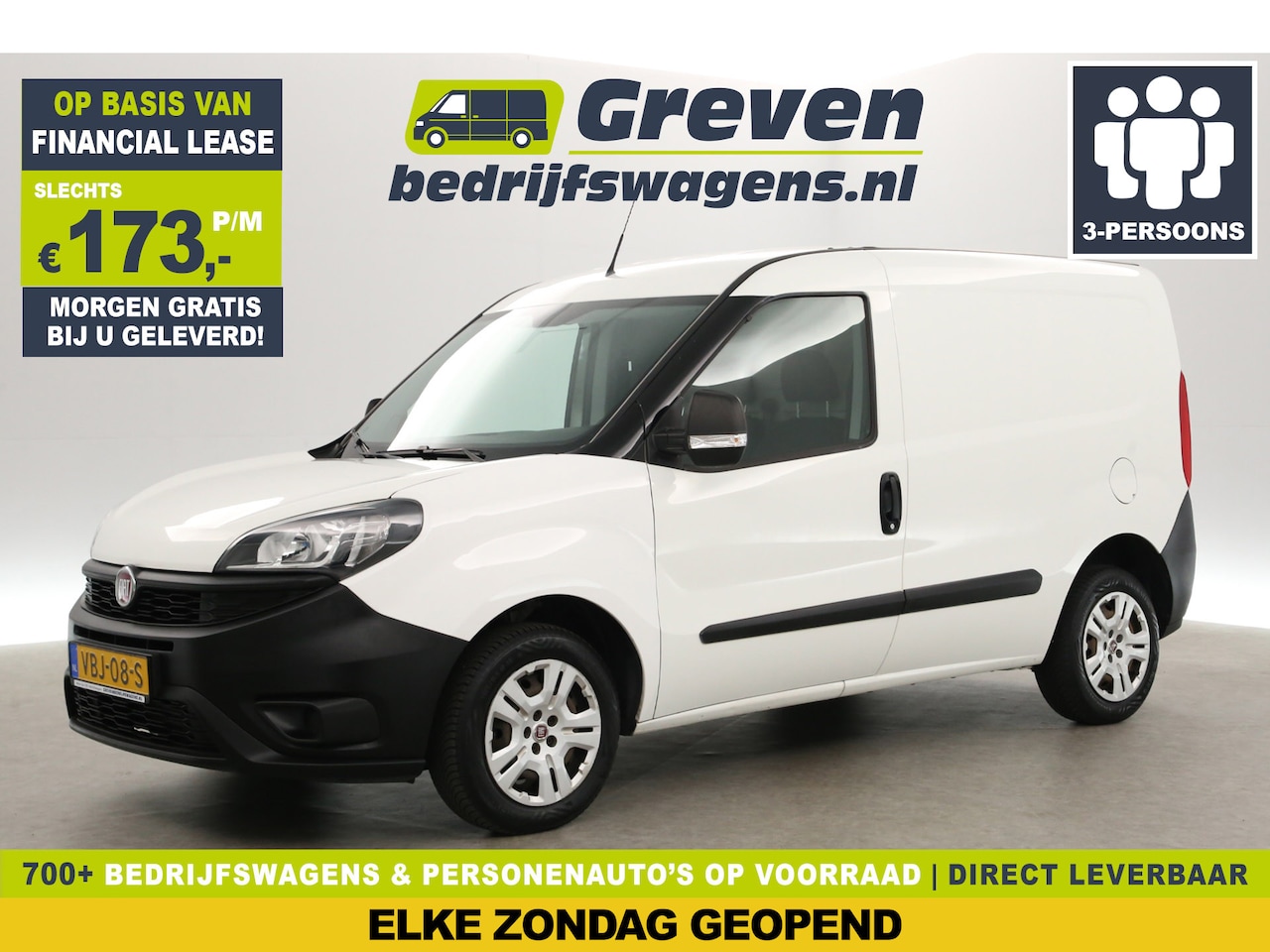 Fiat Doblò - 1.6 MJ ECO JET | 105PK | 3-Zits | Airco | Cruise | Trekh. | Navigatie - AutoWereld.nl