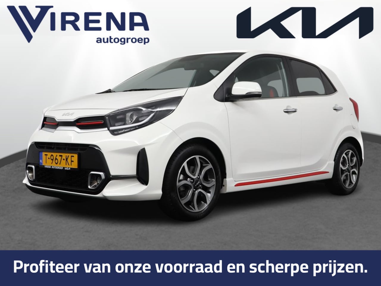 Kia Picanto - 1.0 DPi GT-Line - DEMO - Navigatie - Cruise Control - Camera - Leder - Keyless - Apple Car - AutoWereld.nl