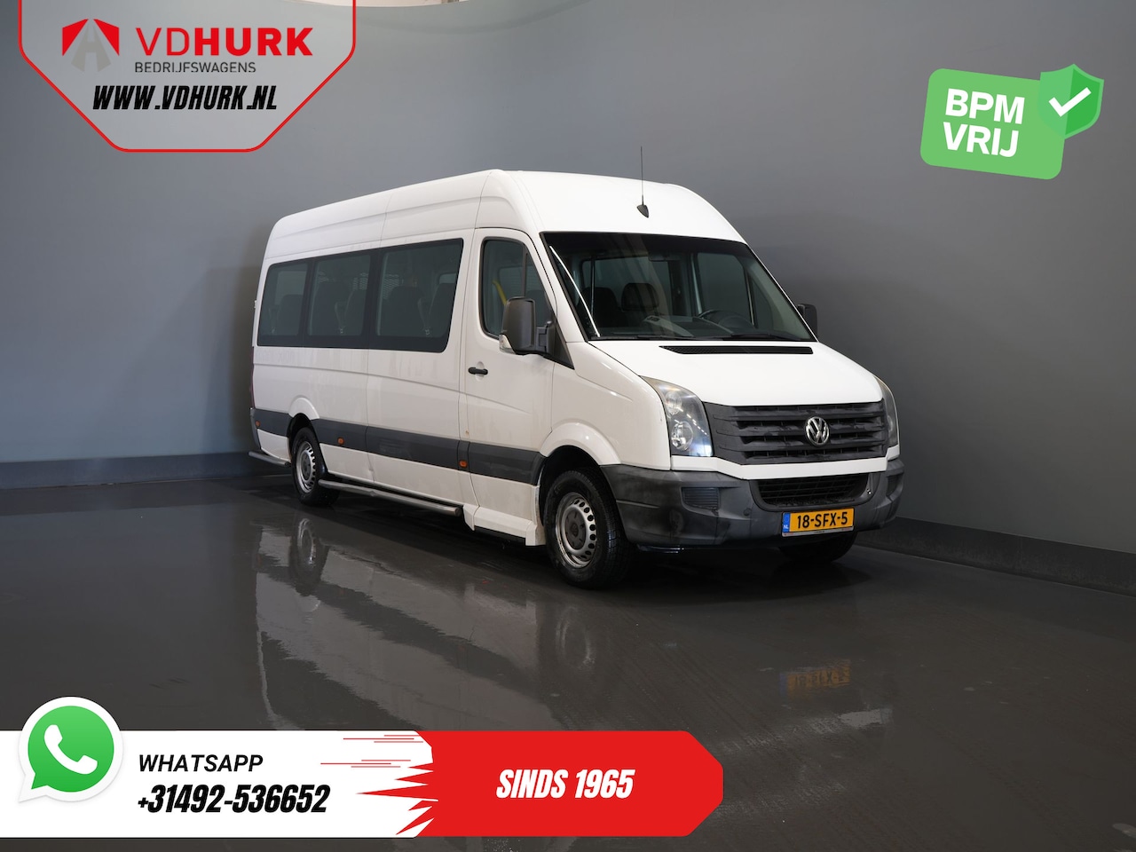 Volkswagen Crafter - 35 2.0 TDI L3H2 EXPORT ONLY! €9.559 Incl.BTW BPM VRIJ! Rolstoellift/ 9 Pers/ 9P/ Sidebars/ - AutoWereld.nl