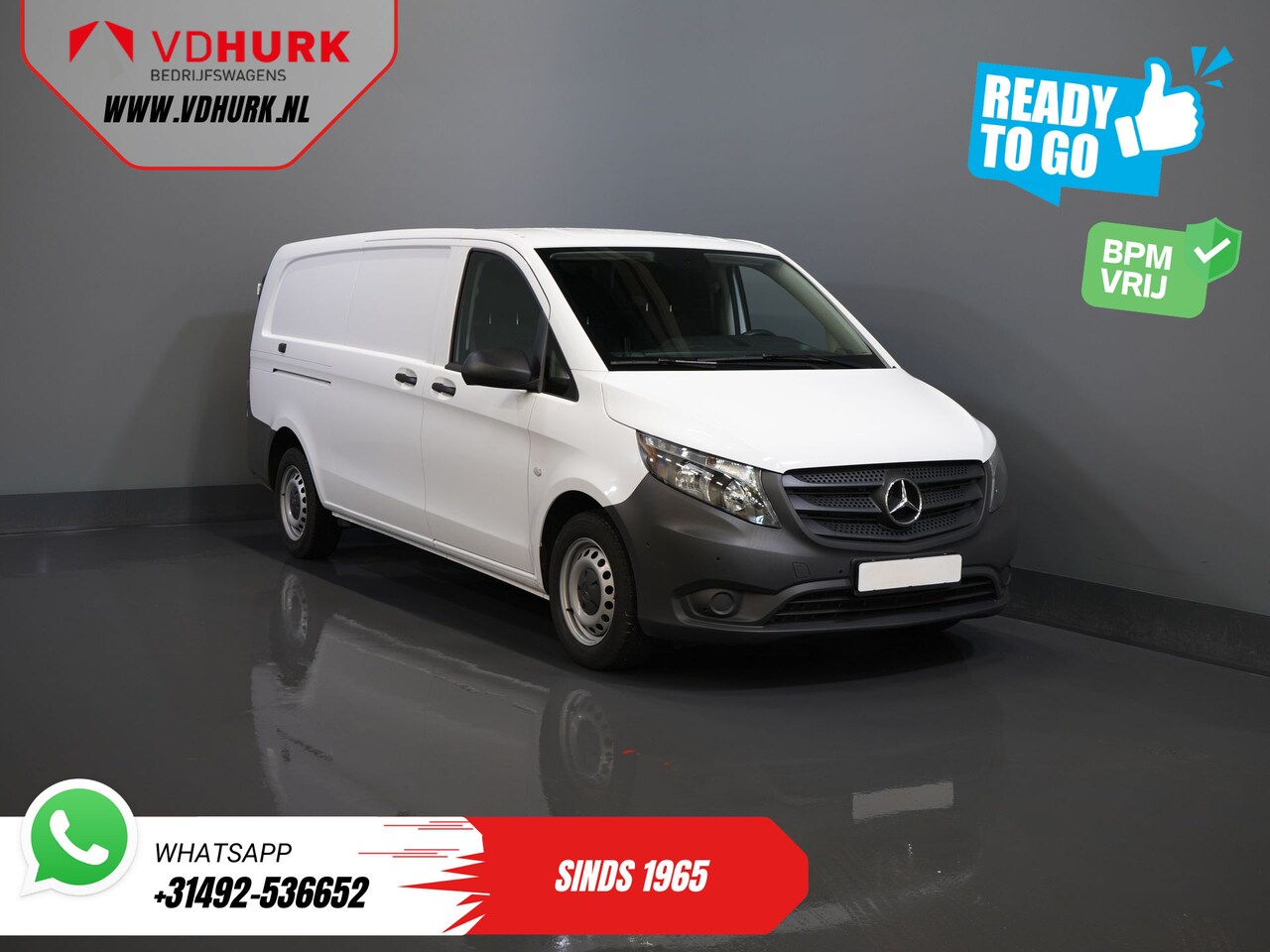 Mercedes-Benz Vito - 116 CDI Aut. L3 XL BPM VRIJ! Carplay/ Stoelverw./ 270gr deuren/ Cruise/ Airco/ Navi/ Camer - AutoWereld.nl