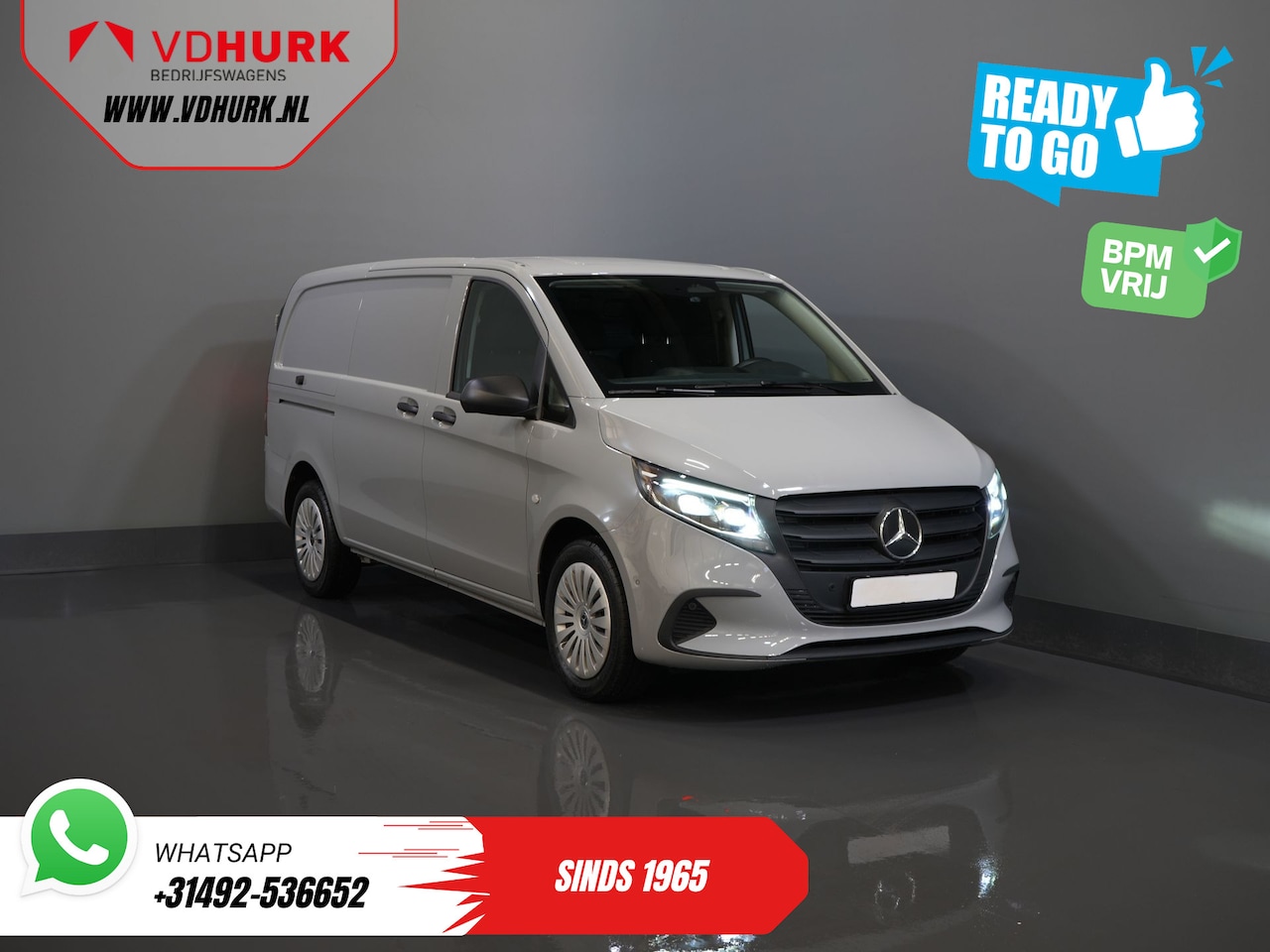 Mercedes-Benz Vito - 116 CDI Aut. L2 BPM VRIJ! LED/ Stoelverw./ 270Gr.Deuren/ Camera/ Cruise/ PDC/ Trekhaak - AutoWereld.nl