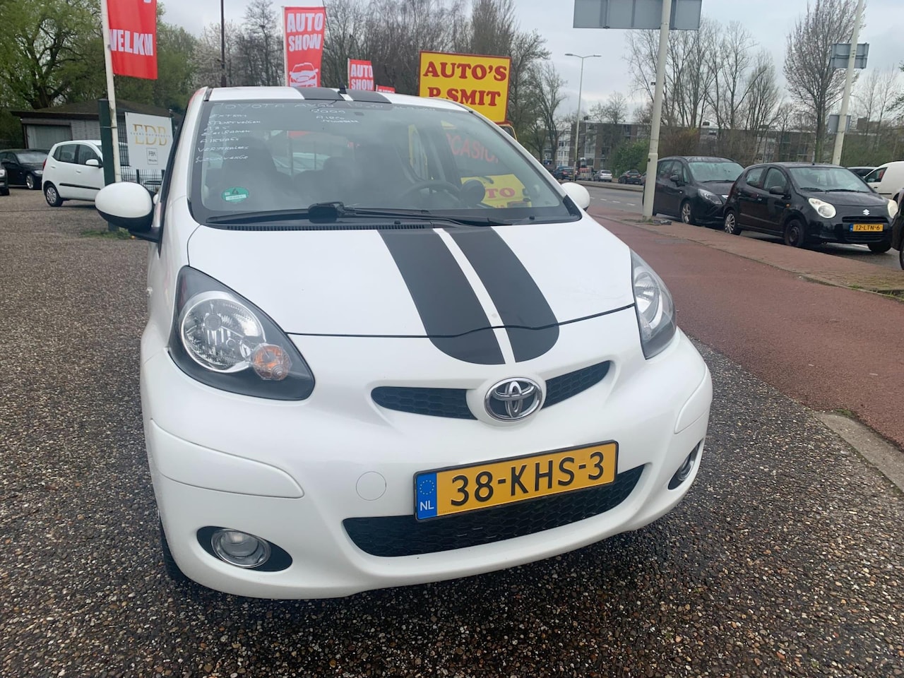 Toyota Aygo - 1.0-12V Xcite White AIRCO STRIPING HALF LEER SPORTVELGENnw CONDENSER - AutoWereld.nl