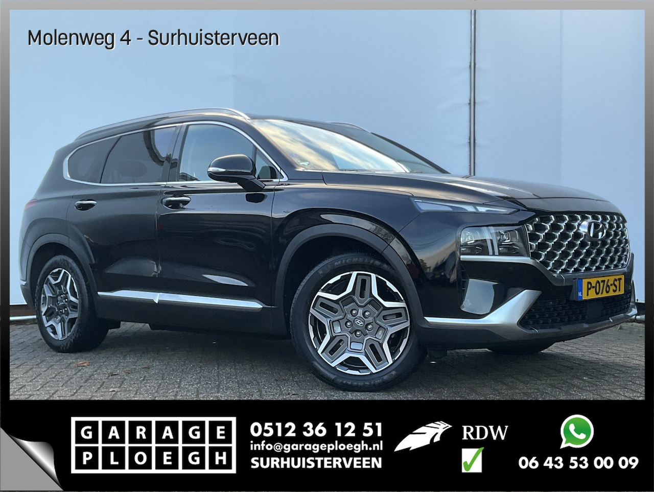 Hyundai Santa Fe - 7-Pers 1.6 T-GDI HEV Premium 7p. HUD Leer Stoelkoel+verw. 360° 7 Zits - AutoWereld.nl