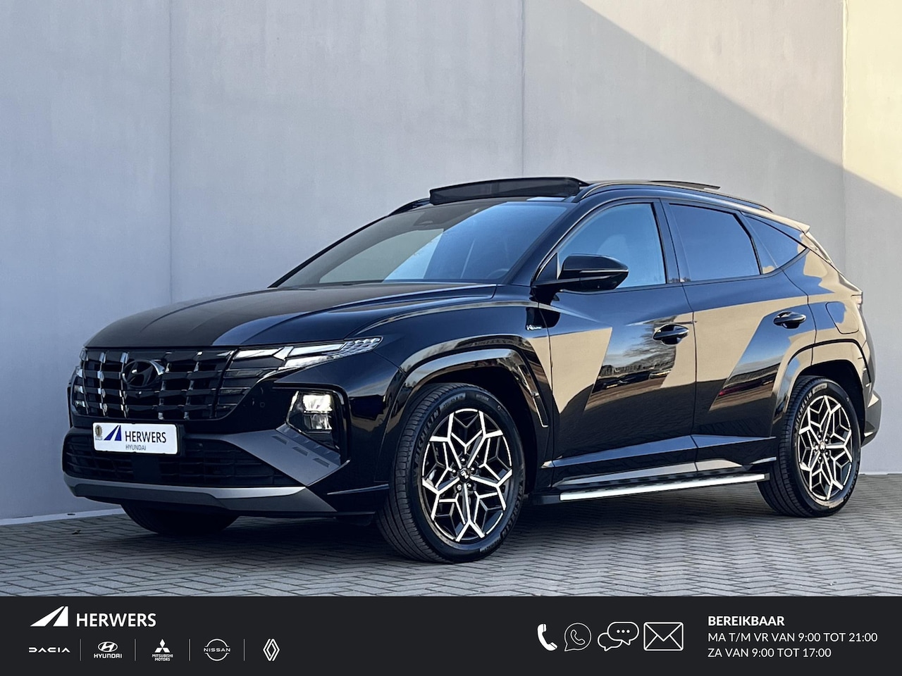 Hyundai Tucson - 1.6 T-GDI HEV 230pk N Line Sky Fabrieksgarantie tot 04-2029 / Dealer onderhouden / 1.650kg - AutoWereld.nl