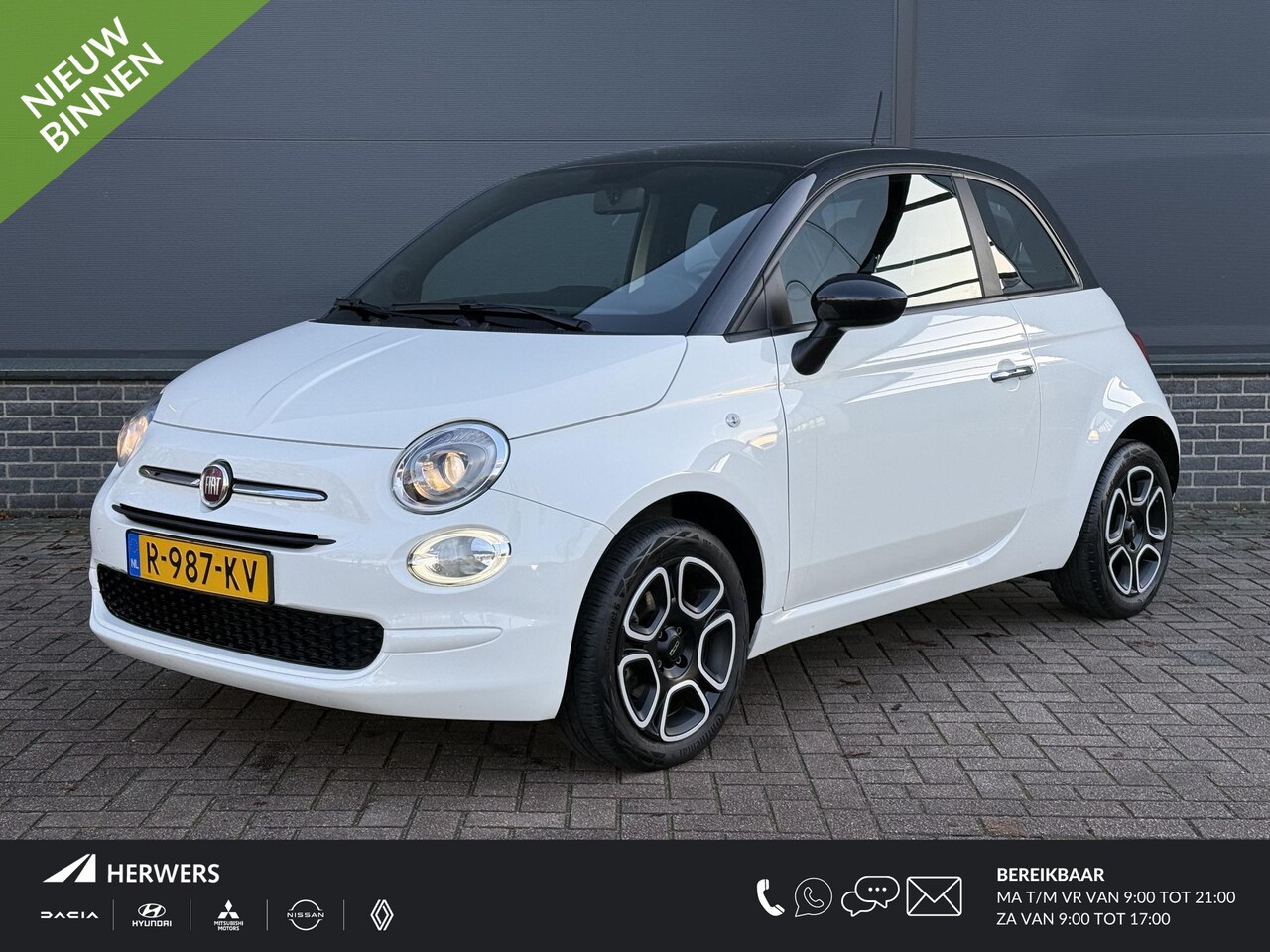 Fiat 500 - 1.0 Hybrid Club / Airco / Apple Carplay&Android Auto / Bluetooth / DAB / Cruise / Elektris - AutoWereld.nl