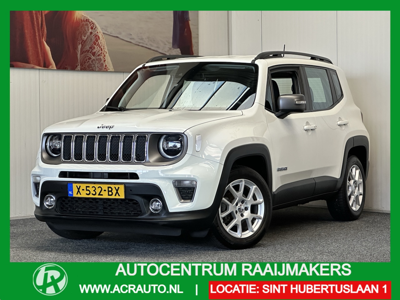 Jeep Renegade - 1.0T LIMITED NAVIGATIE ADAPTIVE CRUISE CONTROL ACHTERUITRIJCAMERA APPLE CARPLAY KEYLESS GO - AutoWereld.nl