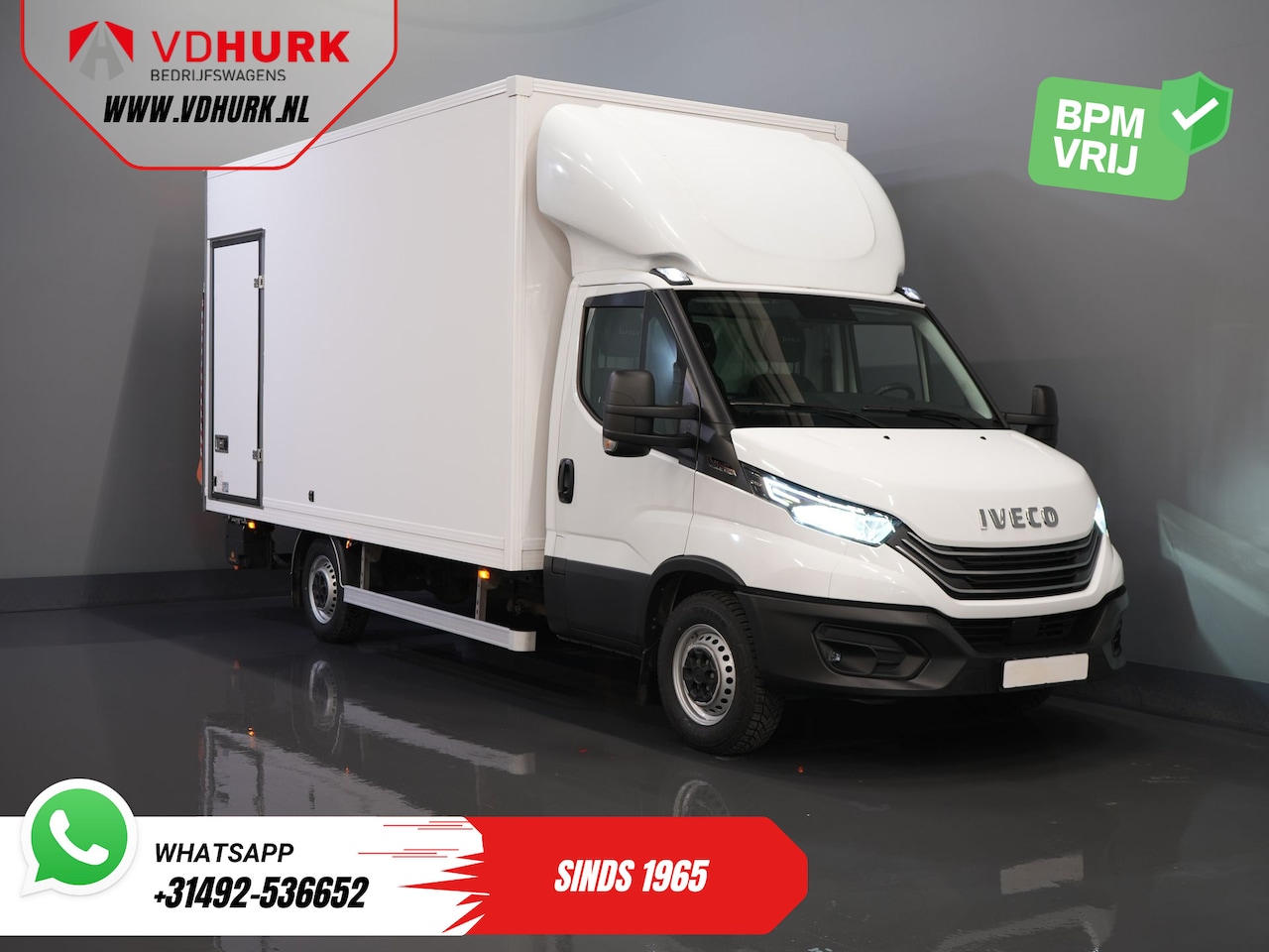 Iveco Daily - 35S18HV 3.0 Aut. ZF BPM VRIJ! Bakwagen Laadklep/ Zijdeur/ LED/ Spoiler/ 3.5T trekverm./ Ge - AutoWereld.nl