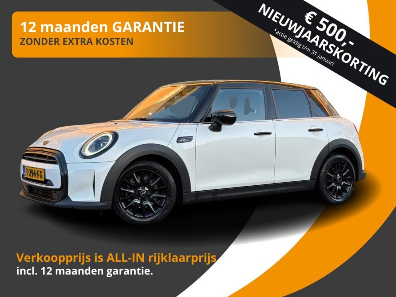 MINI Cooper - 1.5 COOPER AUTOMAAT CAMDEN EDITON 5-DEURS LEER/SP.STOELEN/NL-AUTO - AutoWereld.nl
