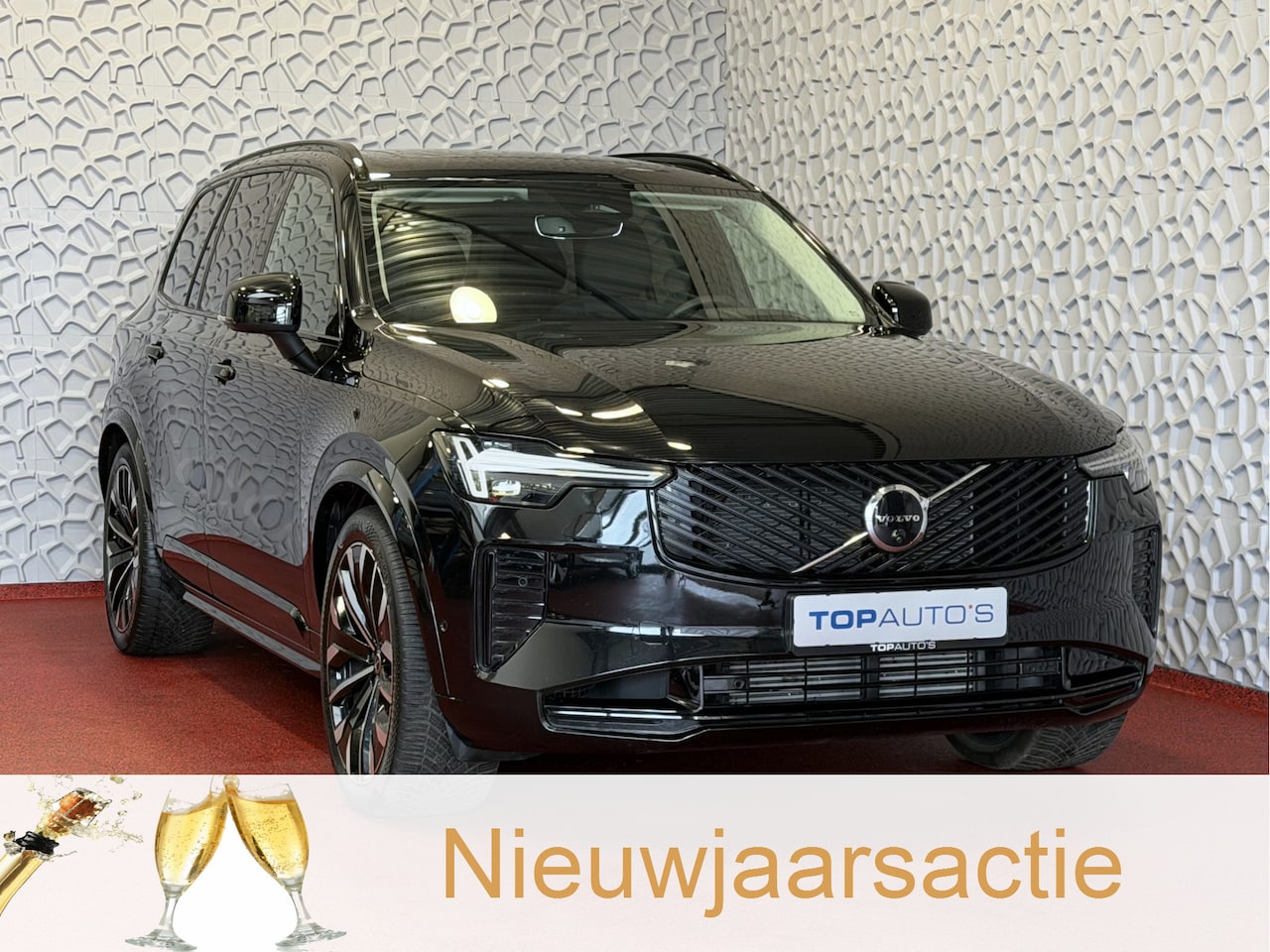 Volvo XC90 - 2.0 T8 456 PK PHEV AWD LUCHTVERING 7P ULTRA DARK SCHUIFDAK 21''LMV STOEL/STUUR.VERW HARMAN - AutoWereld.nl