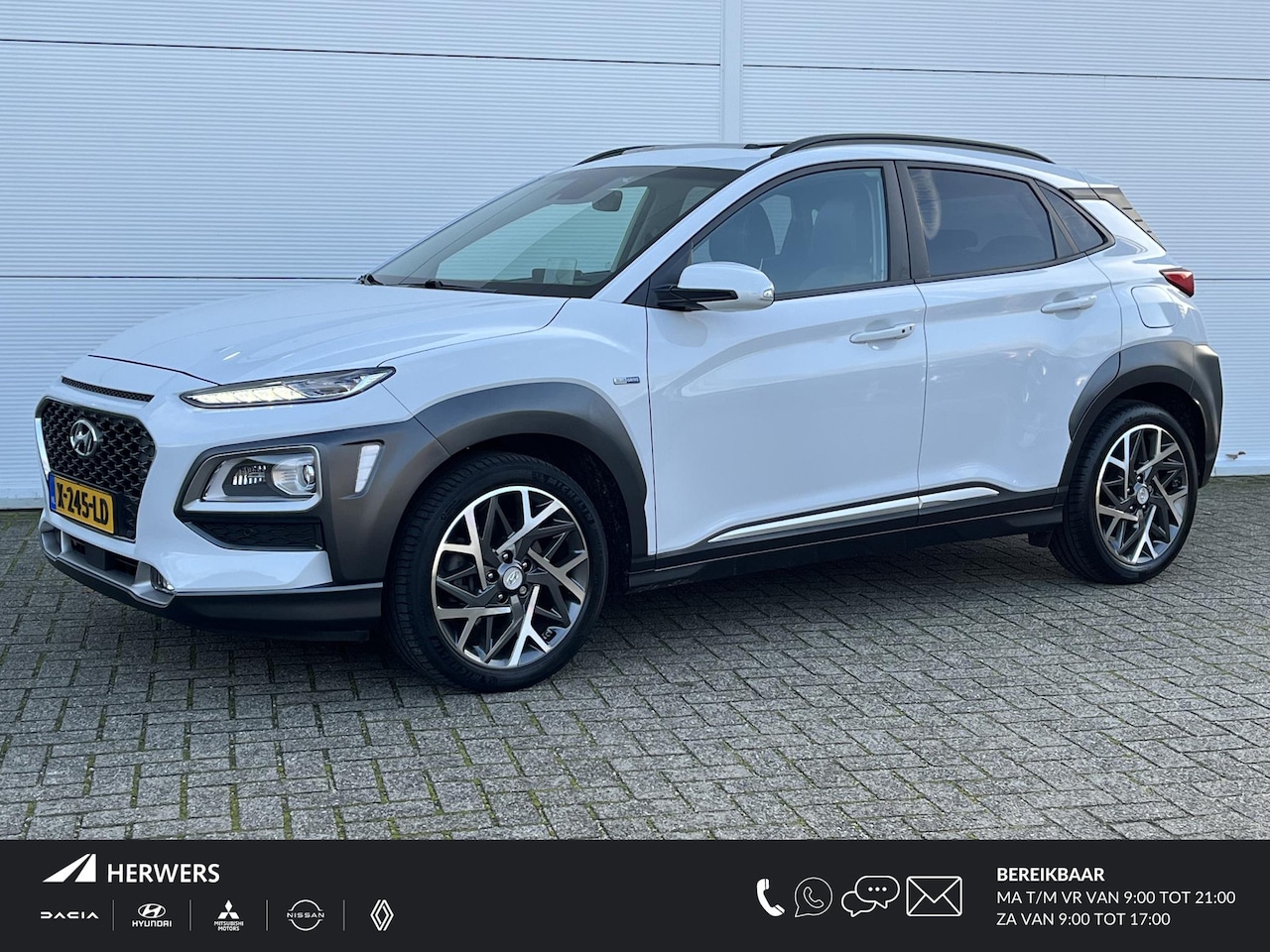 Hyundai Kona - 1.6 GDI HEV Premium Sky /airco (automatisch)/ Apple Carplay/Android Auto/ cruise control a - AutoWereld.nl